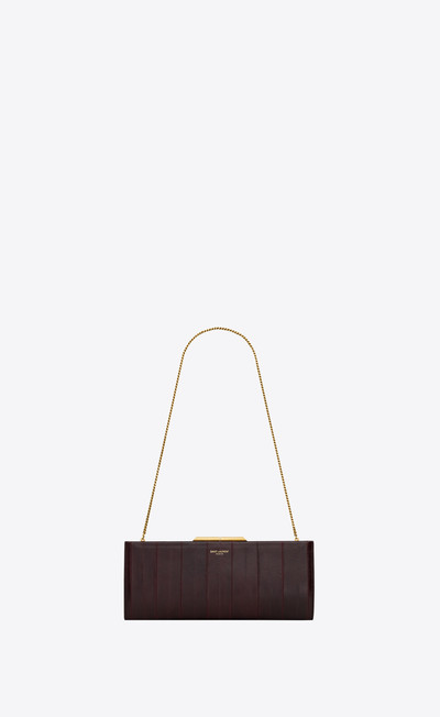 SAINT LAURENT midnight small clutch in eel skin outlook