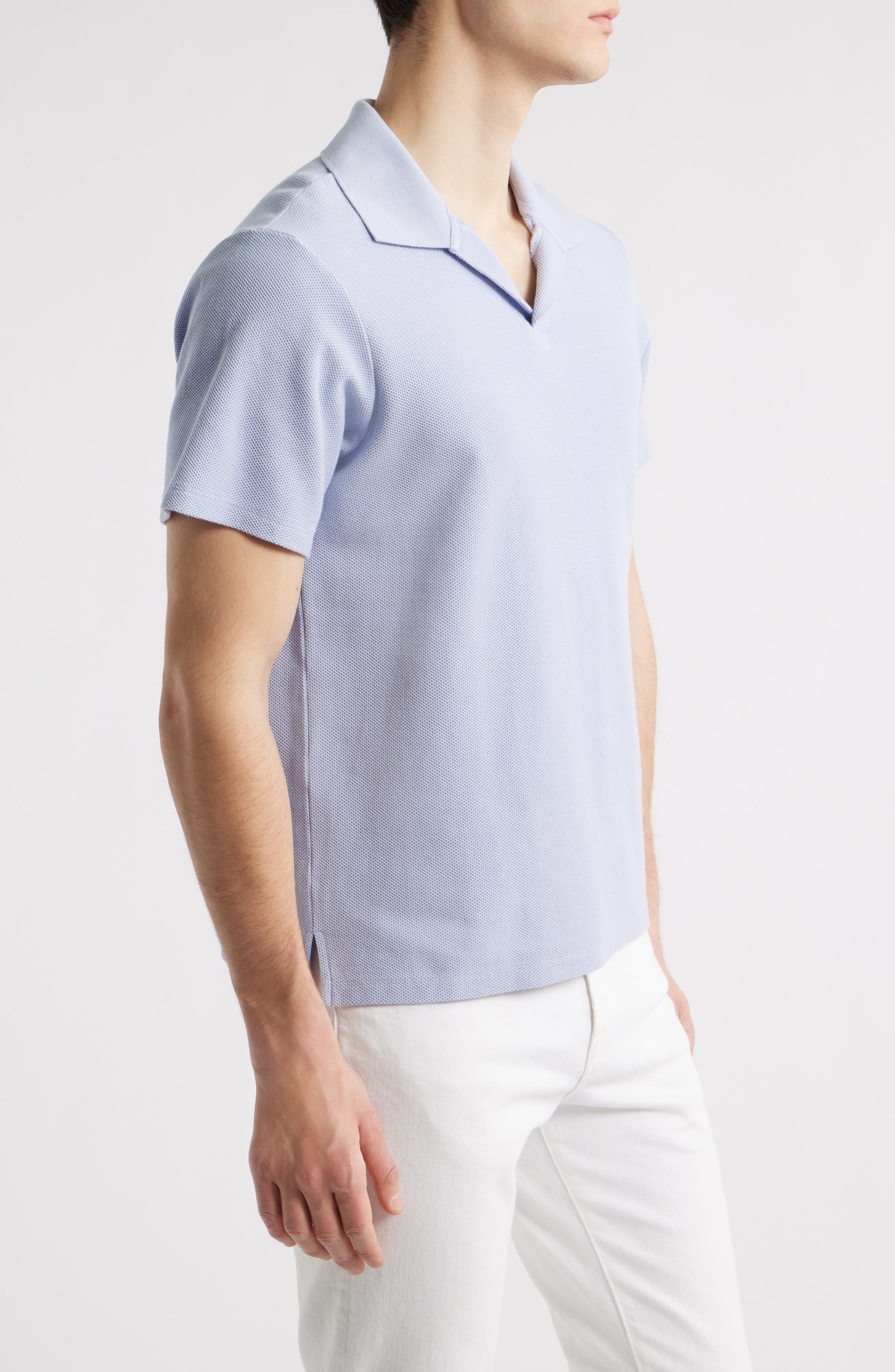 FRAME Jacquard Polo in Baby Blue at Nordstrom - 3