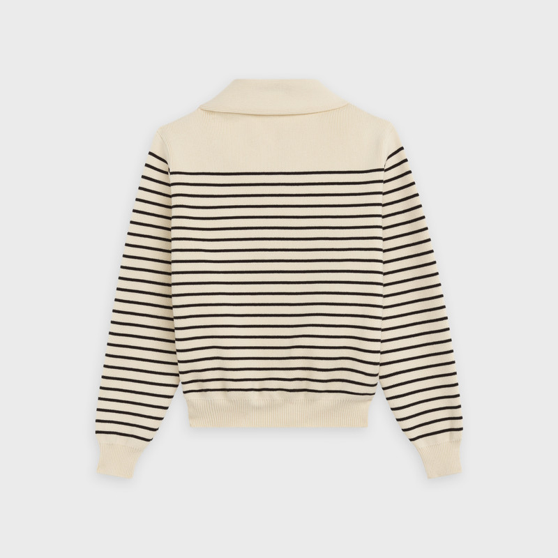 CELINE 'MARIN' OPEN-COLLAR SWEATER IN COTTON outlook