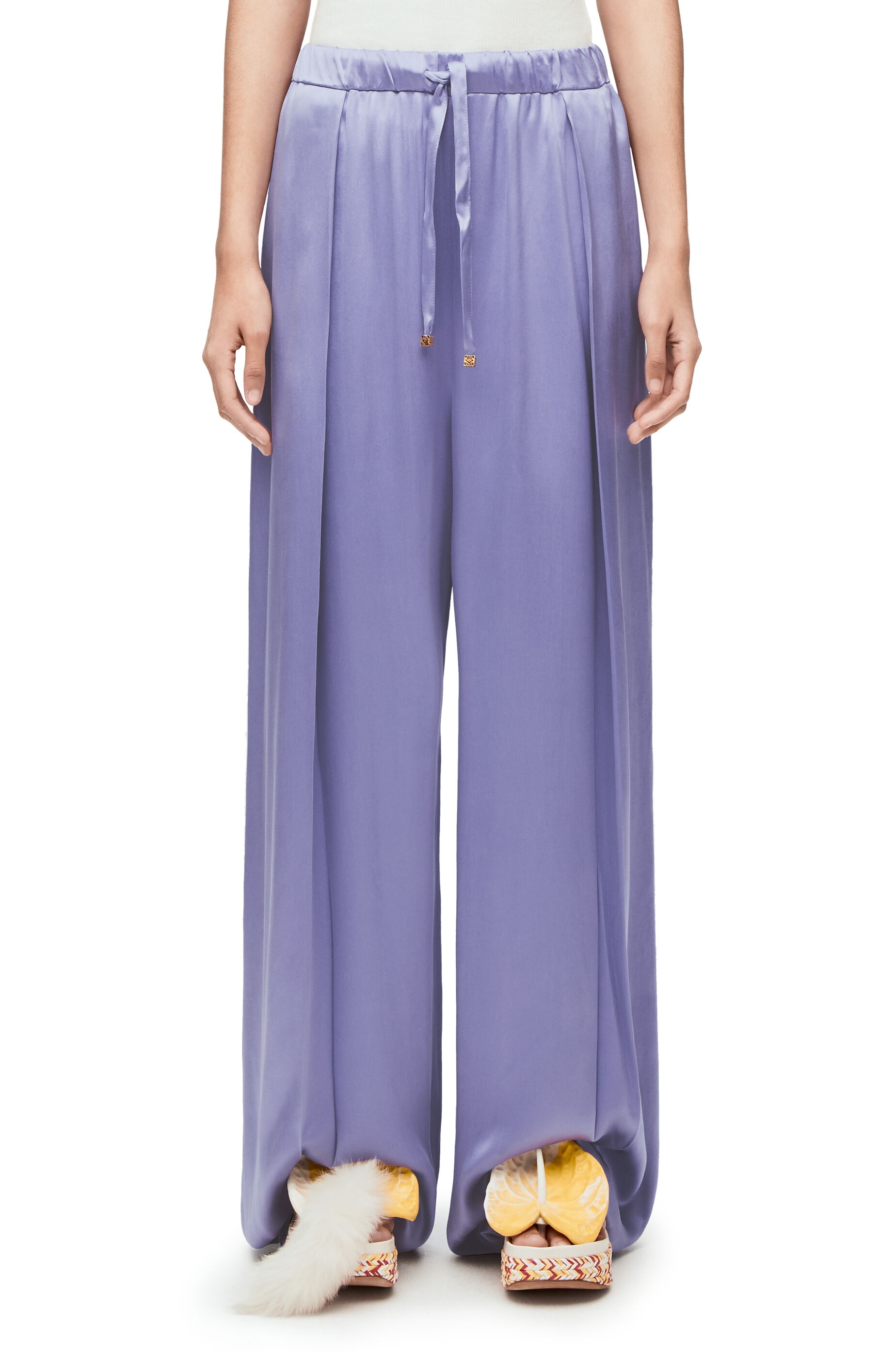 Pyjama trousers in silk satin - 3