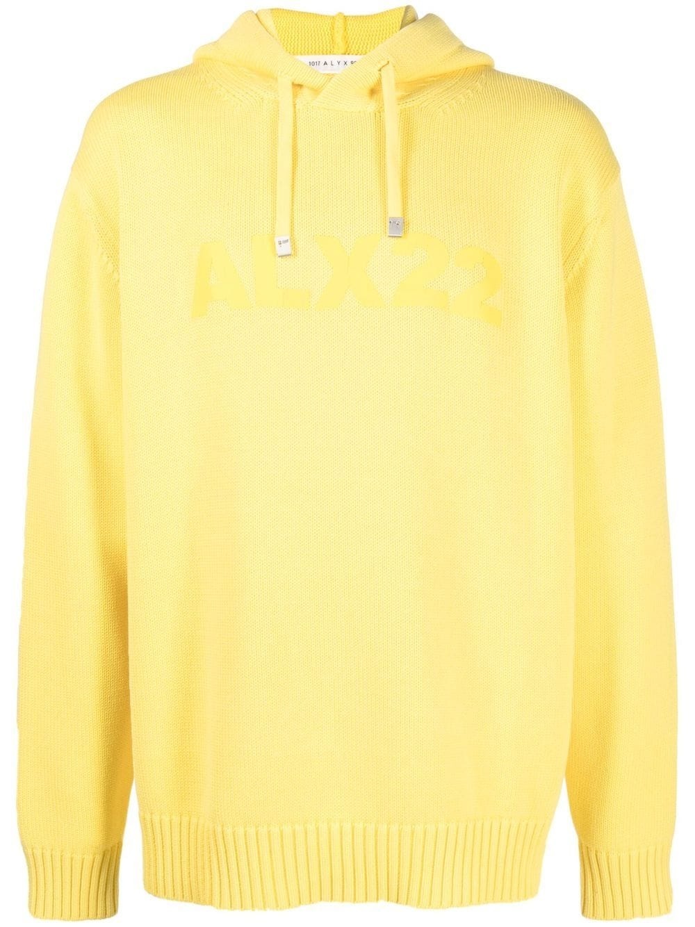 logo-print knitted hoodie - 1