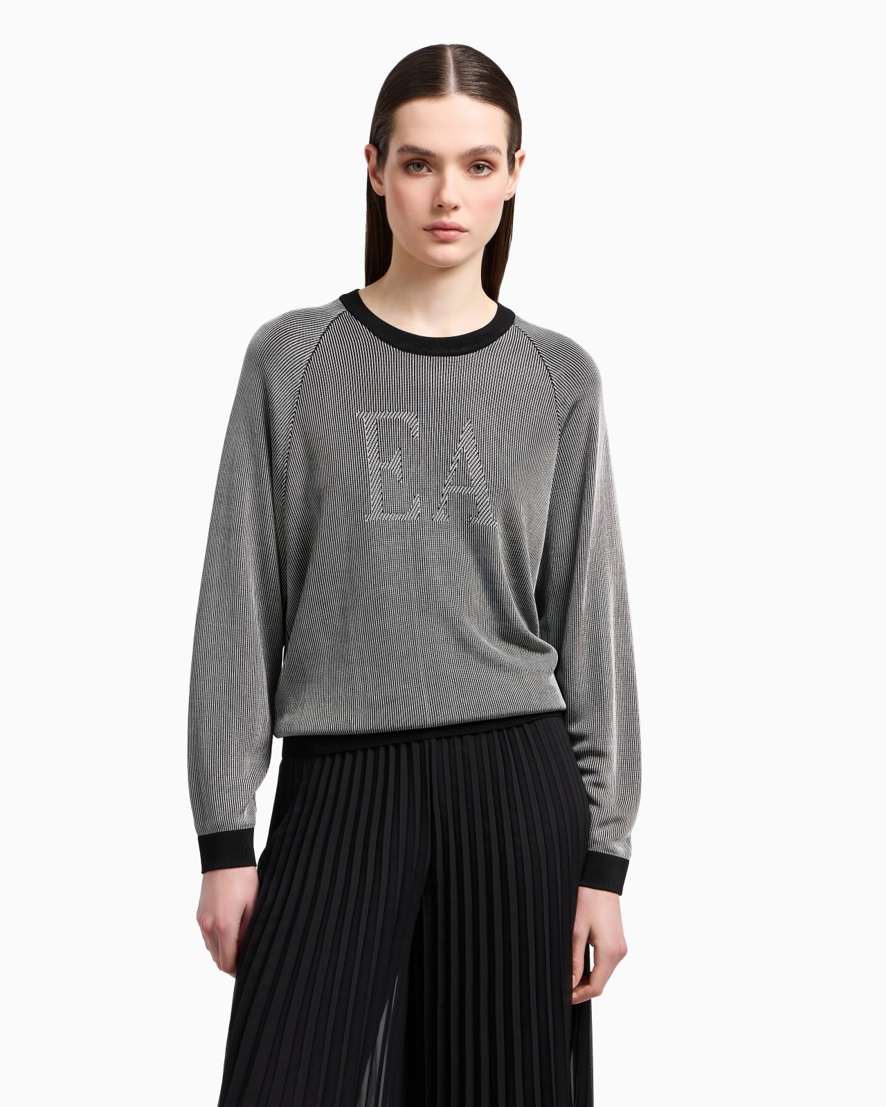 TWO-TONE FISHERMAN’S RIB JUMPER WITH EA LOGO - 2