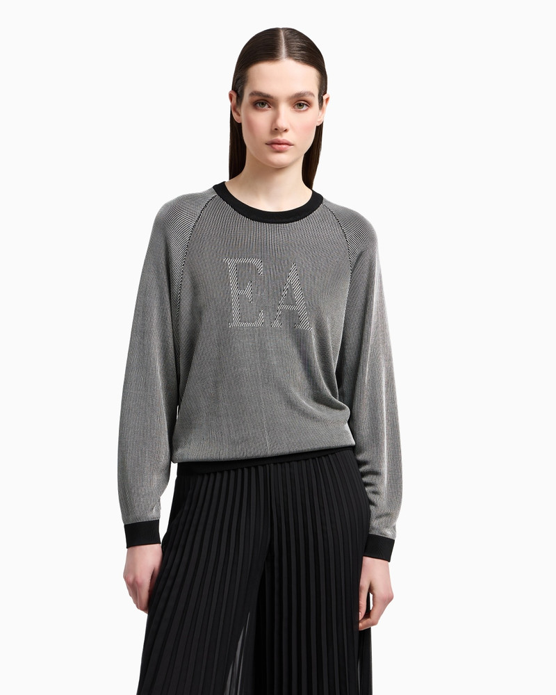 TWO-TONE FISHERMAN’S RIB JUMPER WITH EA LOGO 2