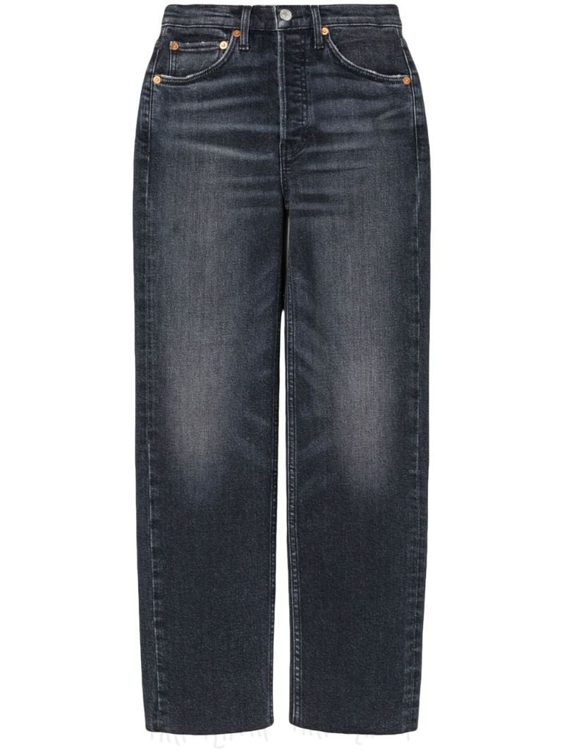 high-rise cropped jeans - 1