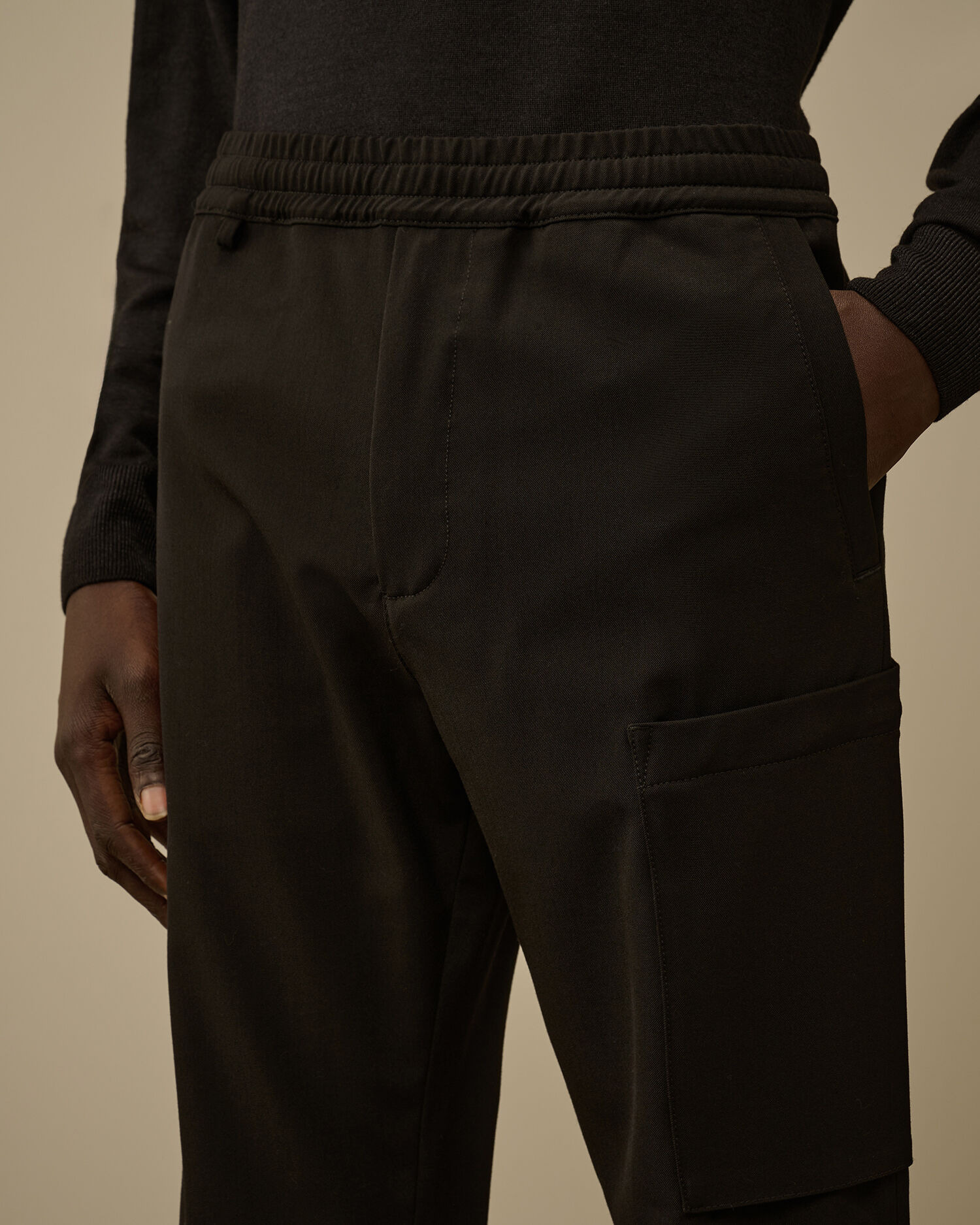 Wool Gabardine Regular Cargo Pants - 5