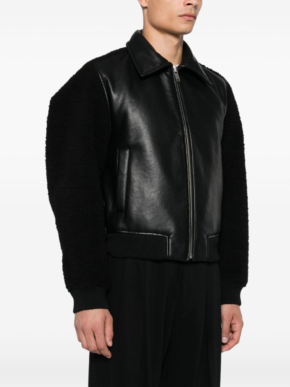 faux-leather jacket - 3