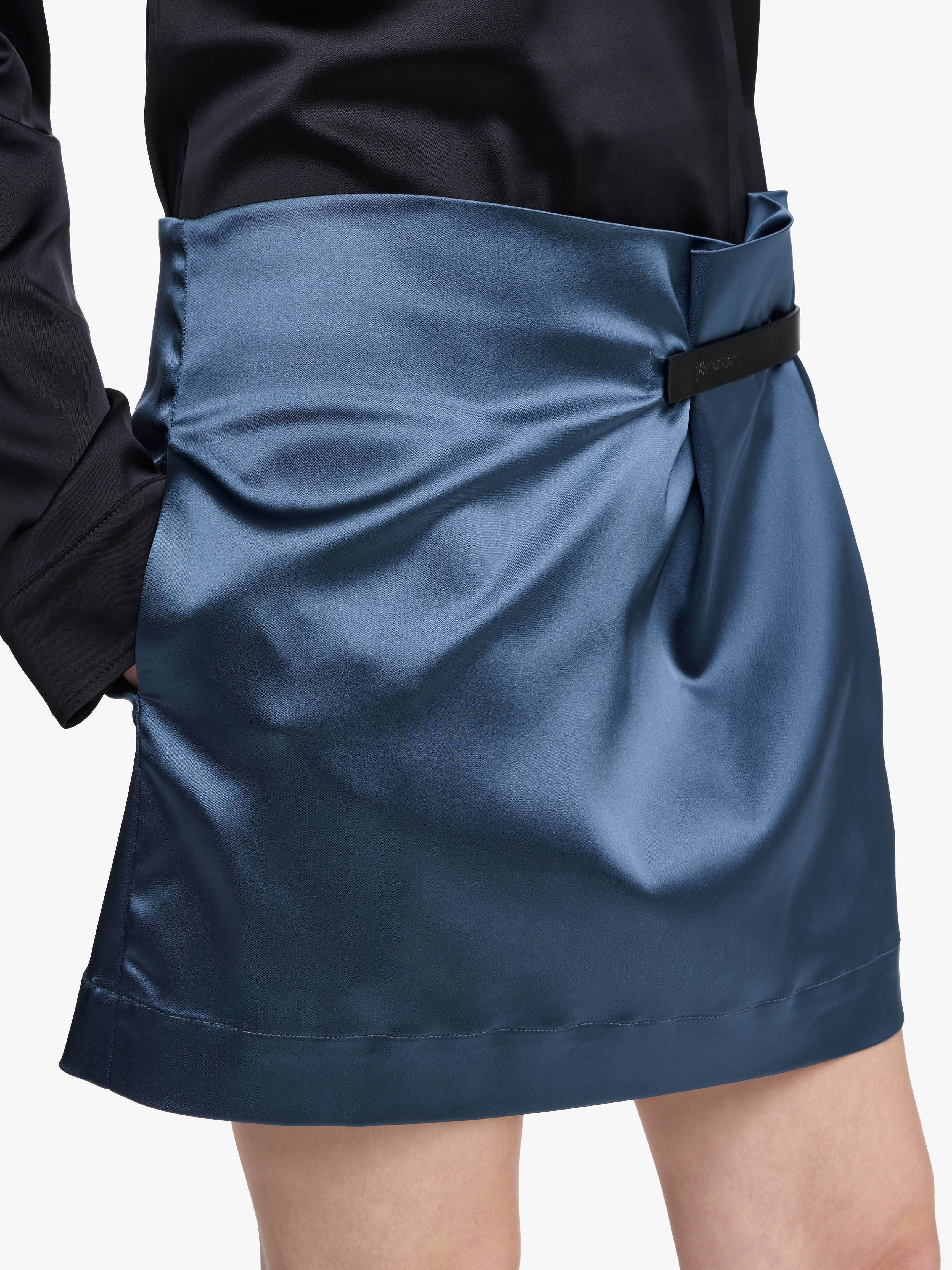 LEATHER TAB MINI SKIRT - 5
