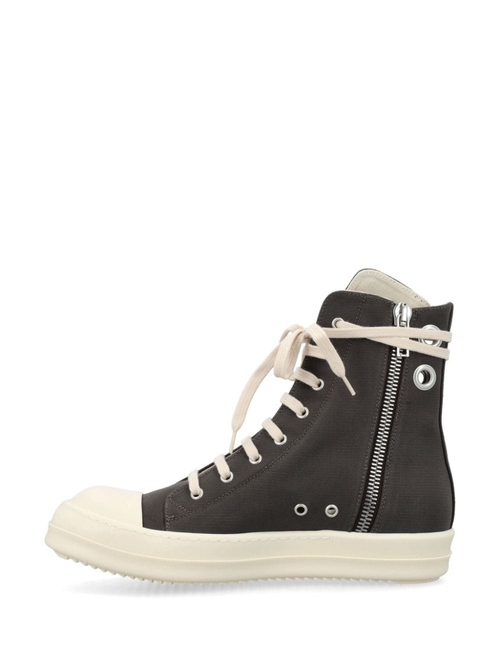 high-top canvas sneakers - 4