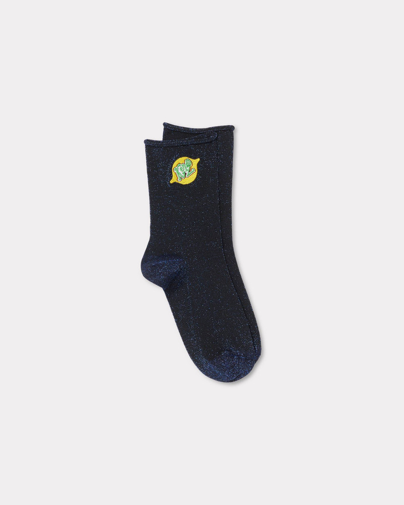 KENZO 'KENZO Stamp' cotton and metallic fibre socks outlook