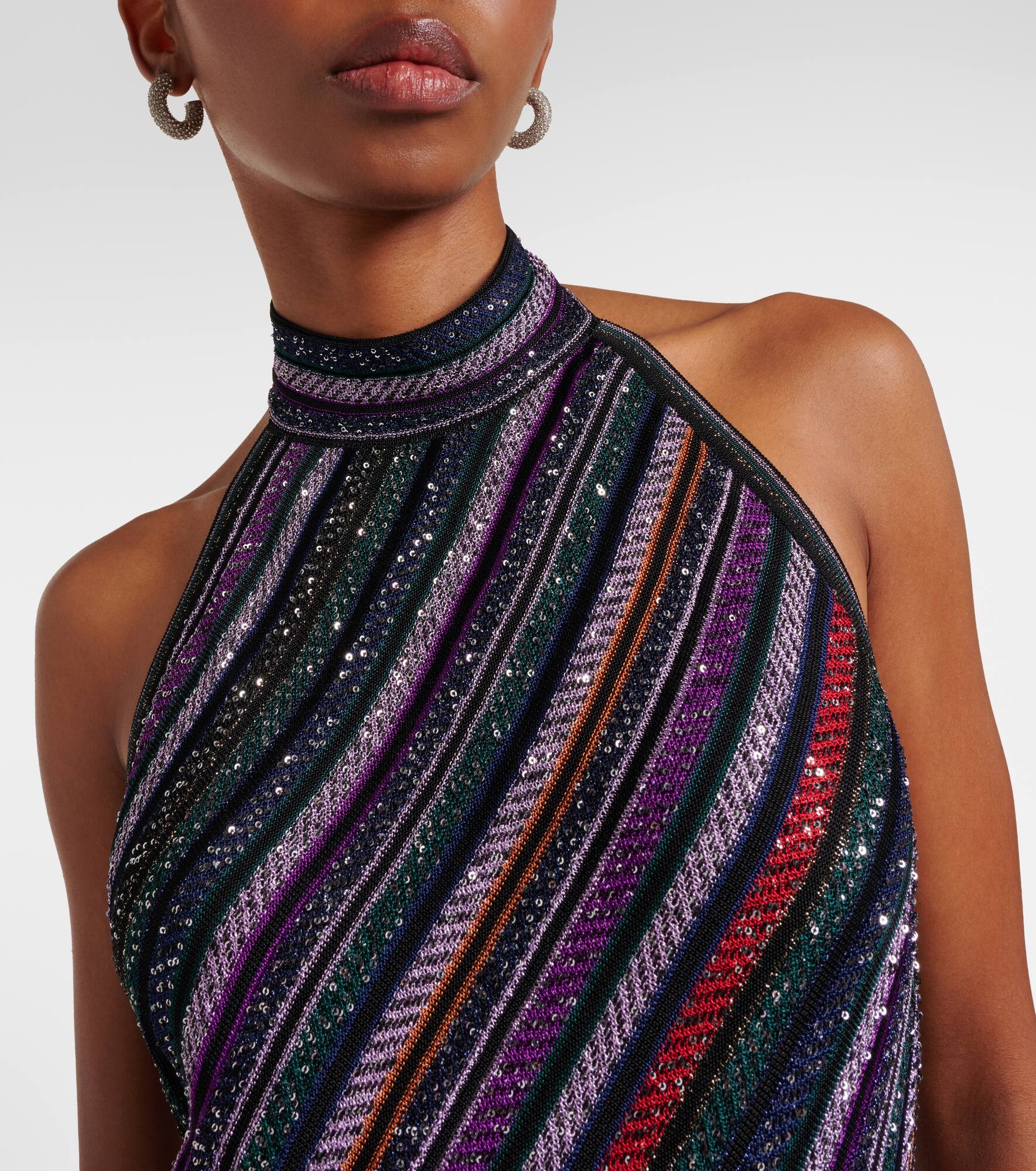 Sequined striped gown - 4
