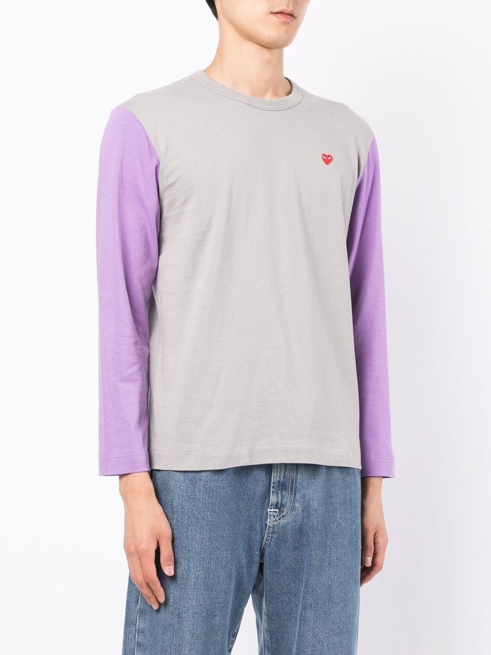 bi-colour long-sleeve T-shirt - 3