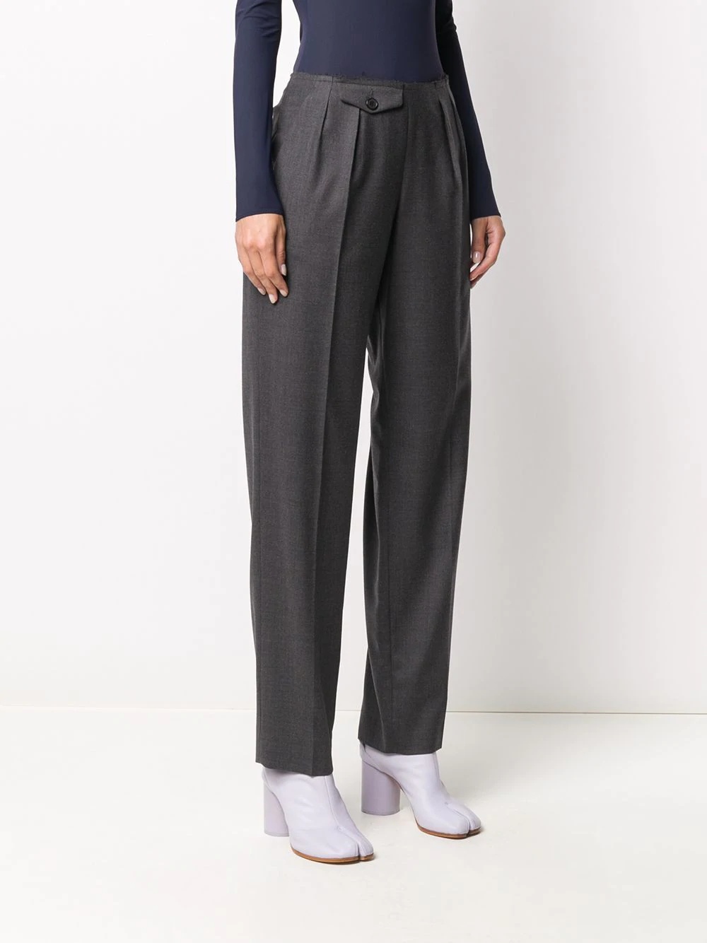 melange cut trousers - 3