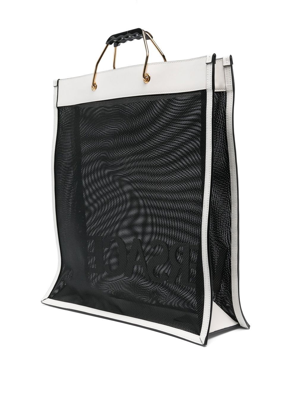 logo-patch mesh tote bag - 3