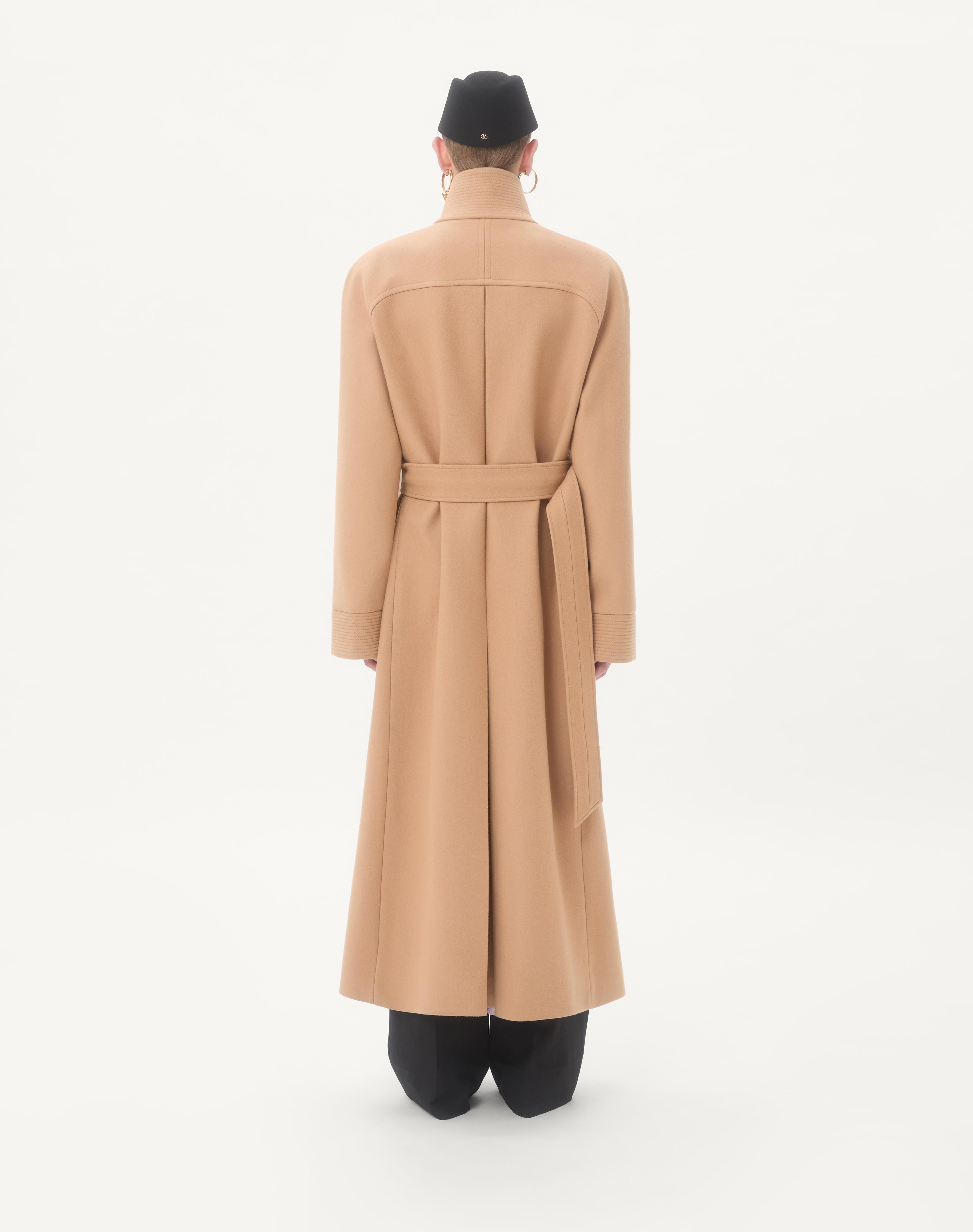 VALENTINO DOUBLE-BREASTED TRENCH COAT IN WOOL FELT WITH AYERS INSERTS - 6