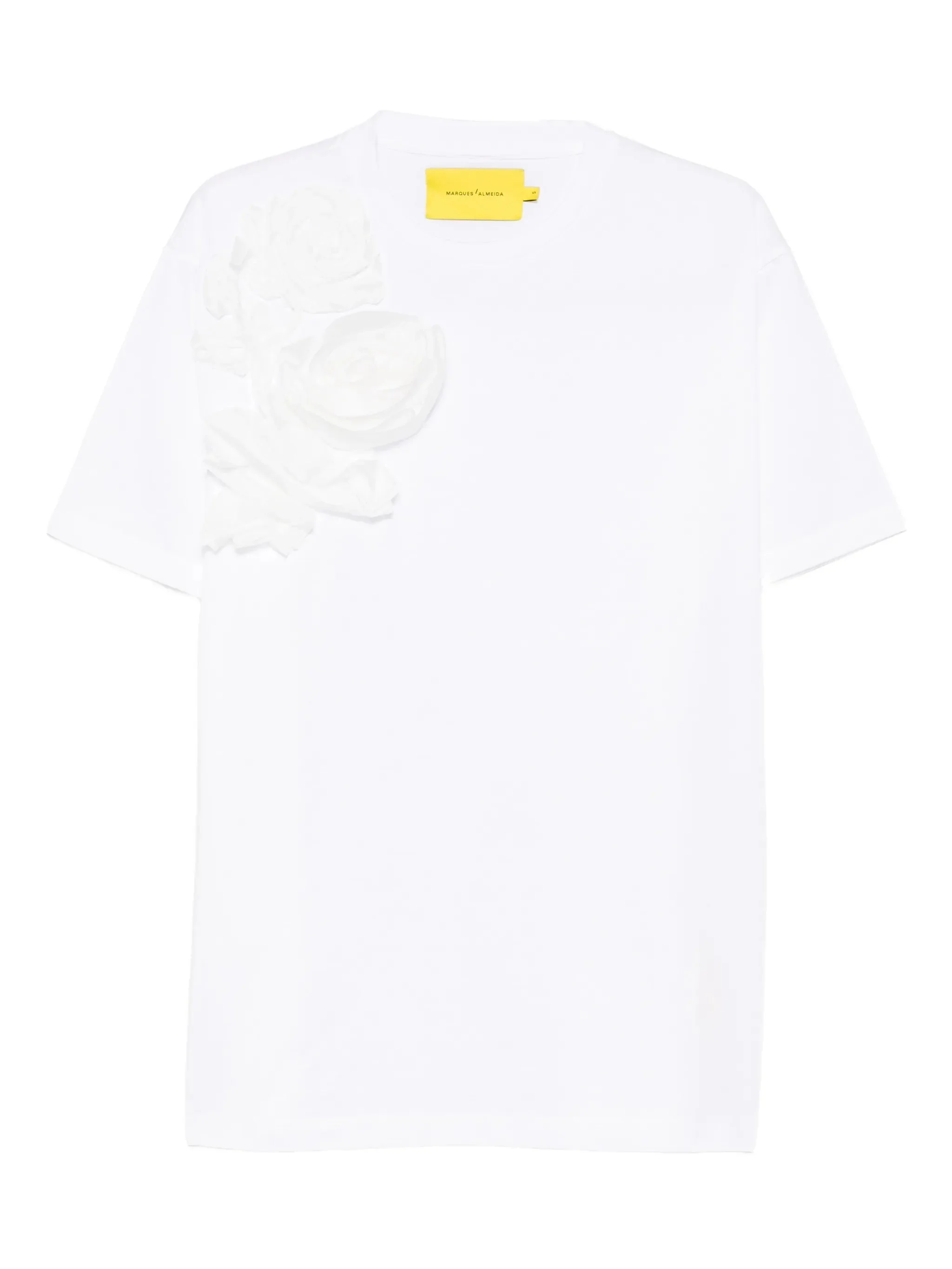 flower-appliqué T-shirt - 1