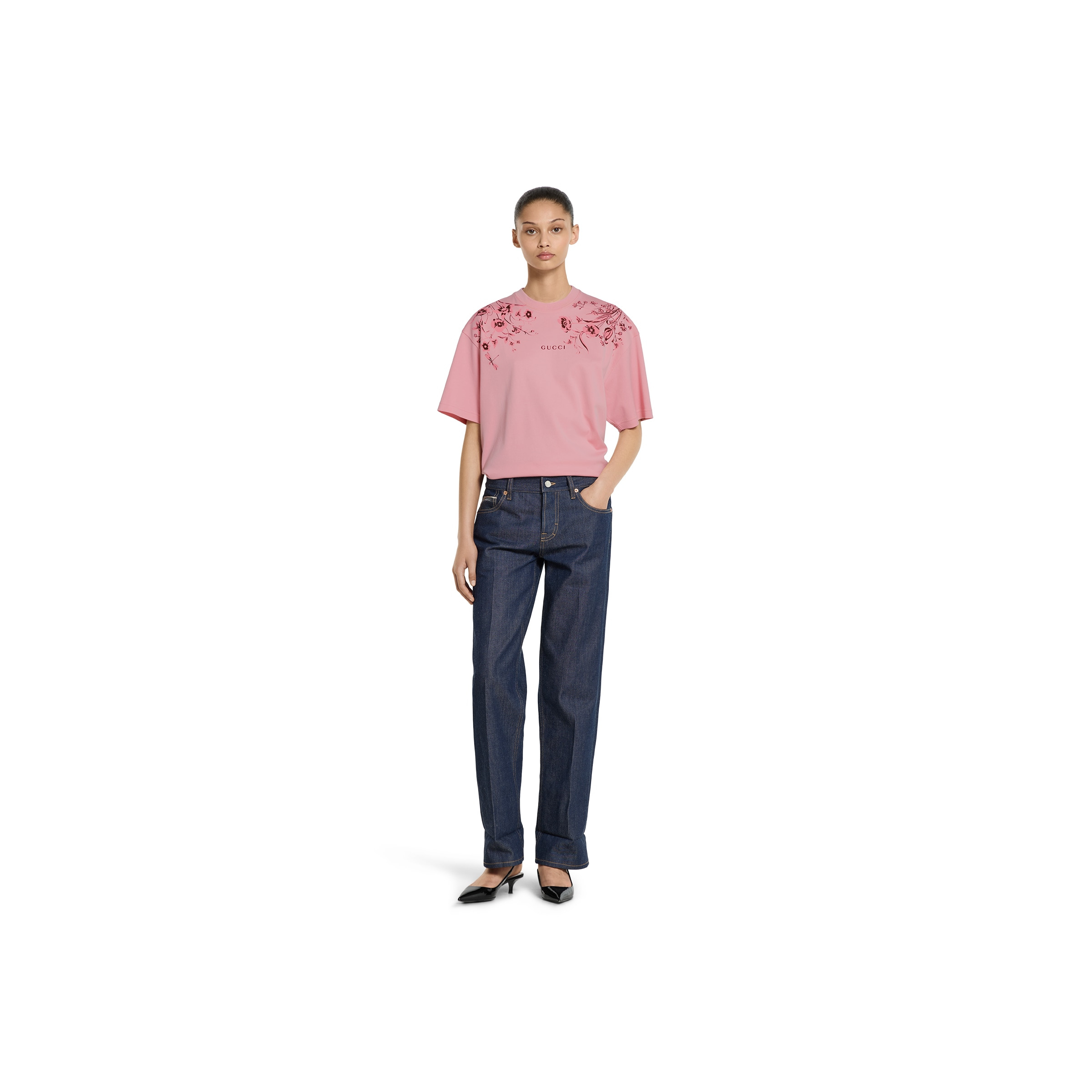 Soft cotton jersey T-shirt with print - 2
