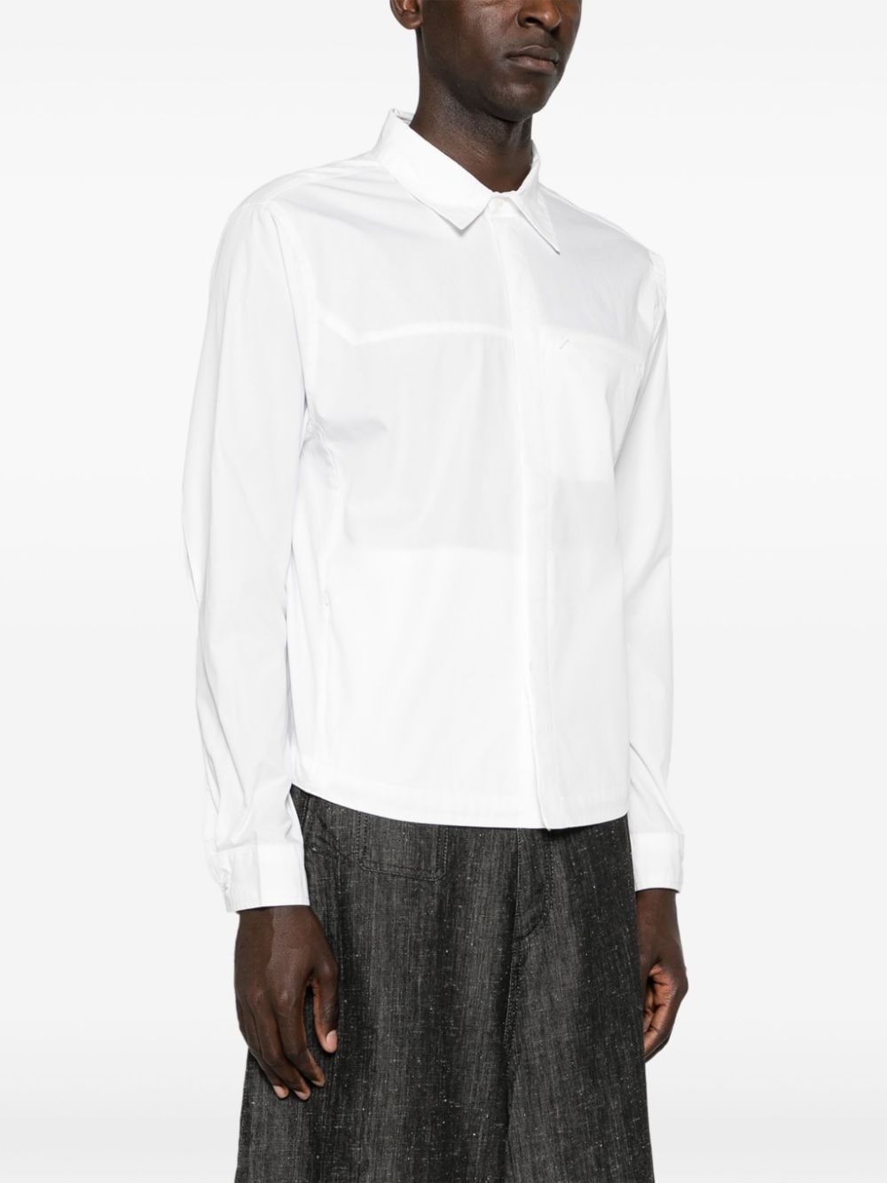 classic-collar cotton shirt - 4