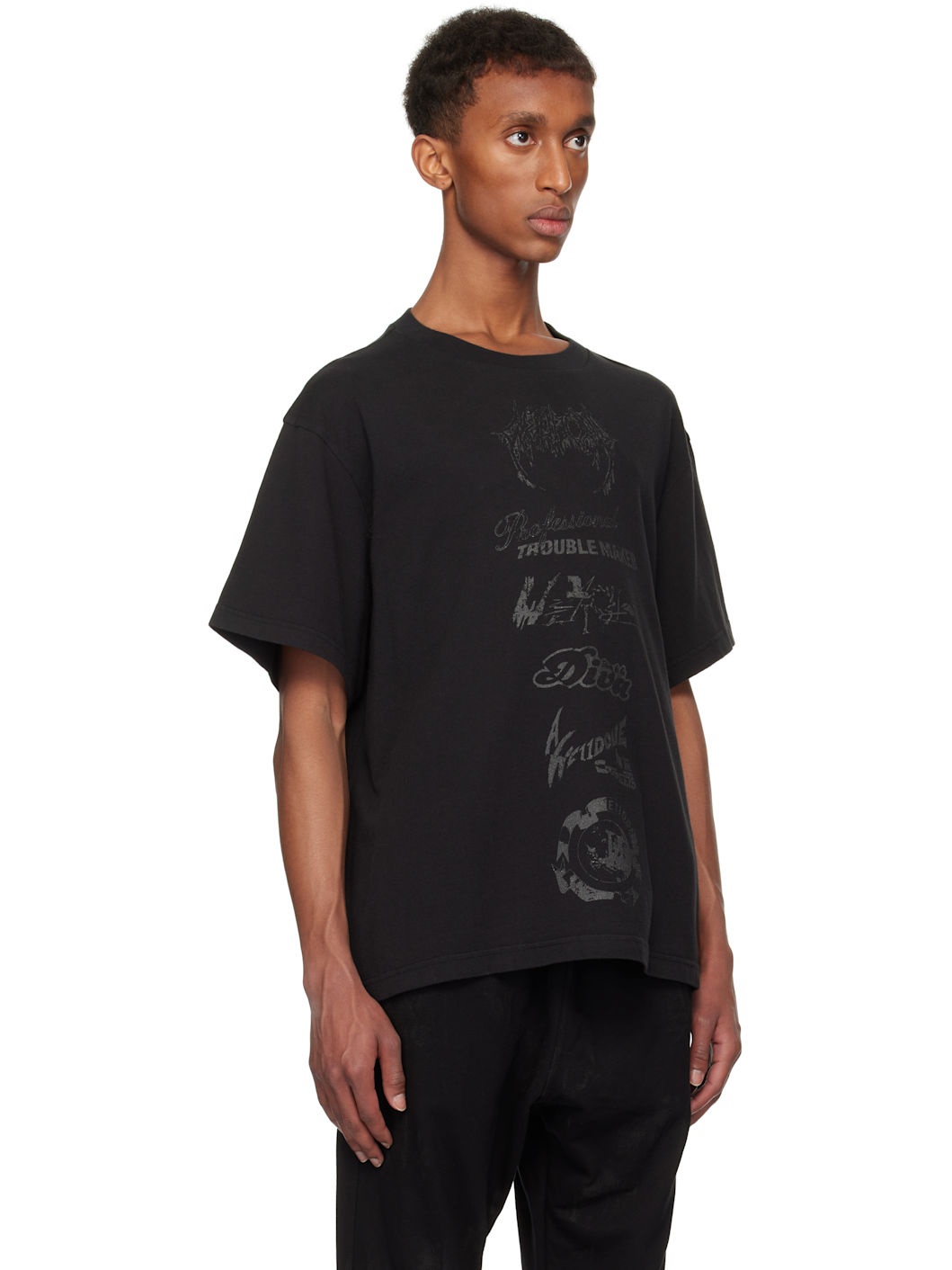 Black Multi Logo T-shirt - 2