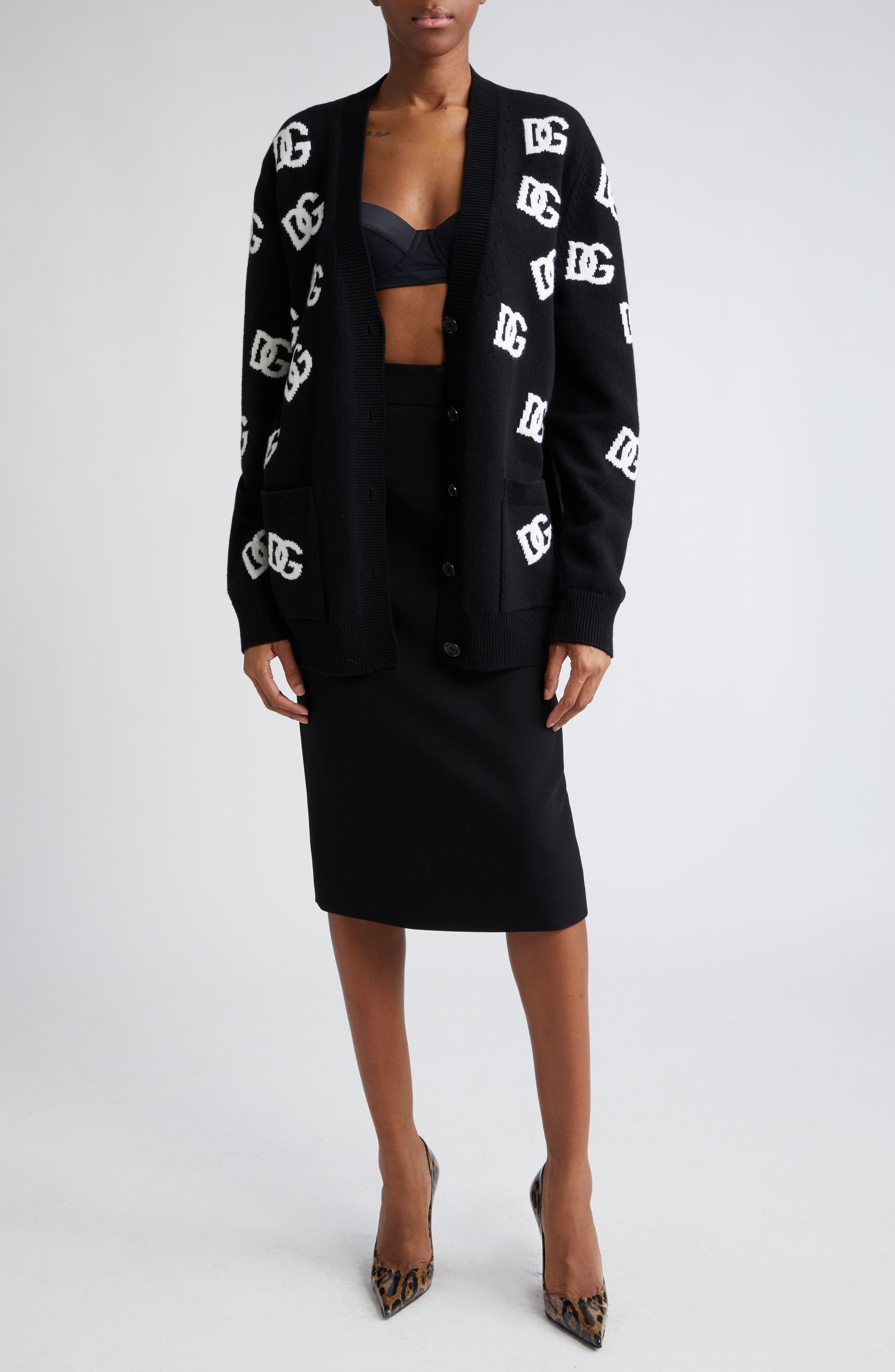 Virgin Wool Stretch Gabardine Skirt - 2