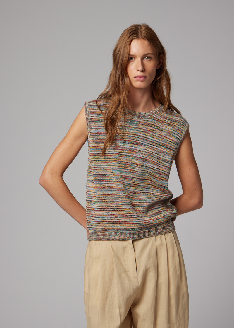 Women's Knitted 'Signature Stripe' Tank Top 6