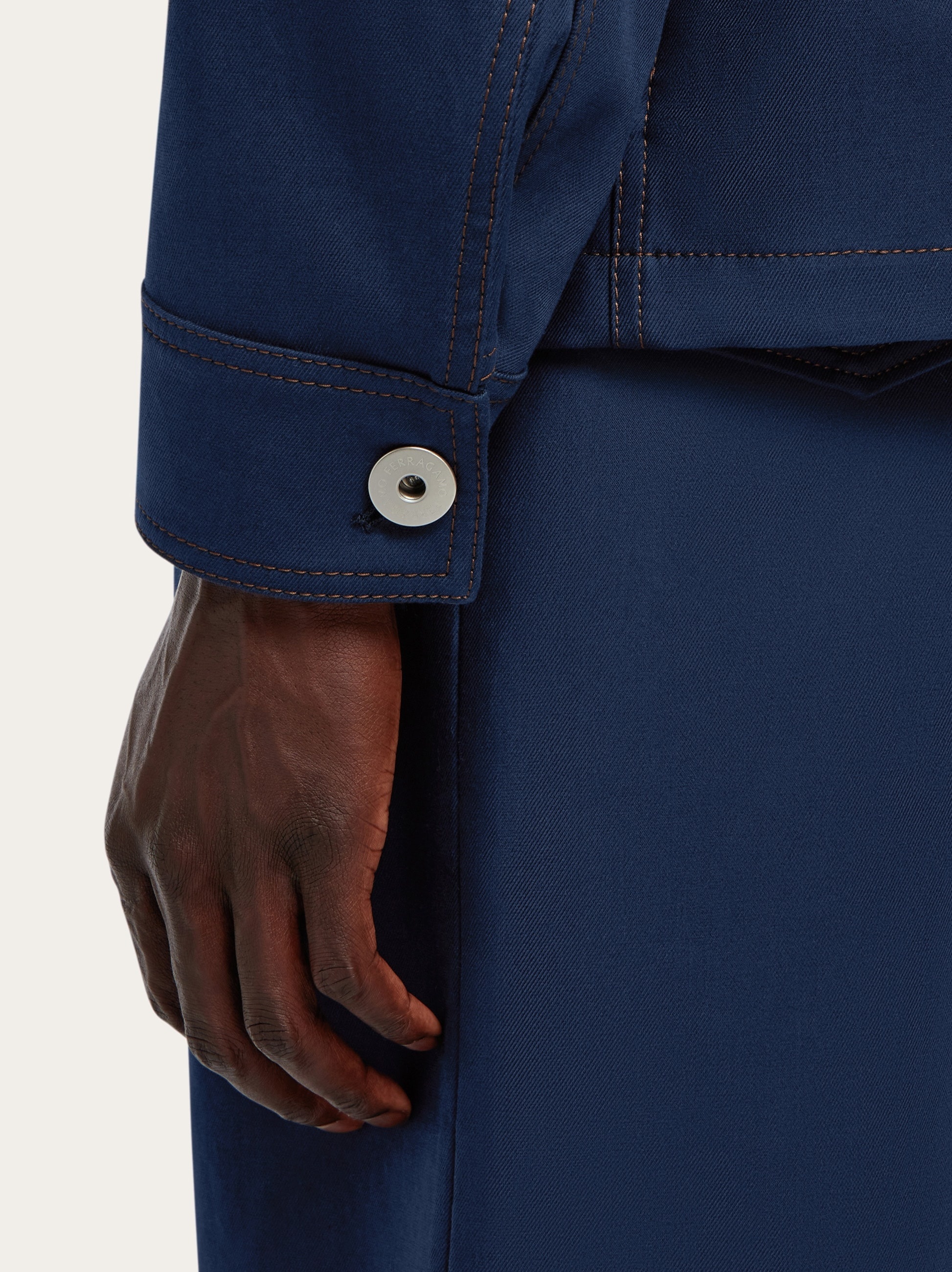 Denim hooded blouson - 7