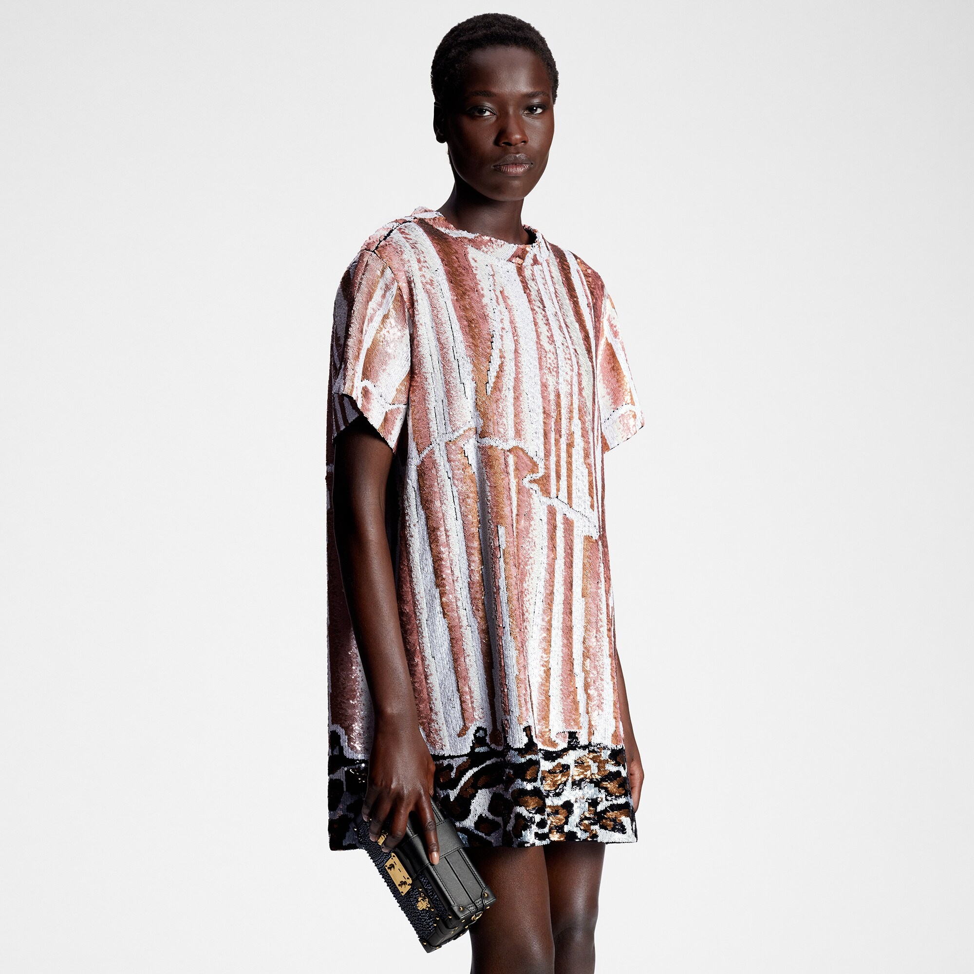Animal Sequin T-Shirt Dress - 5