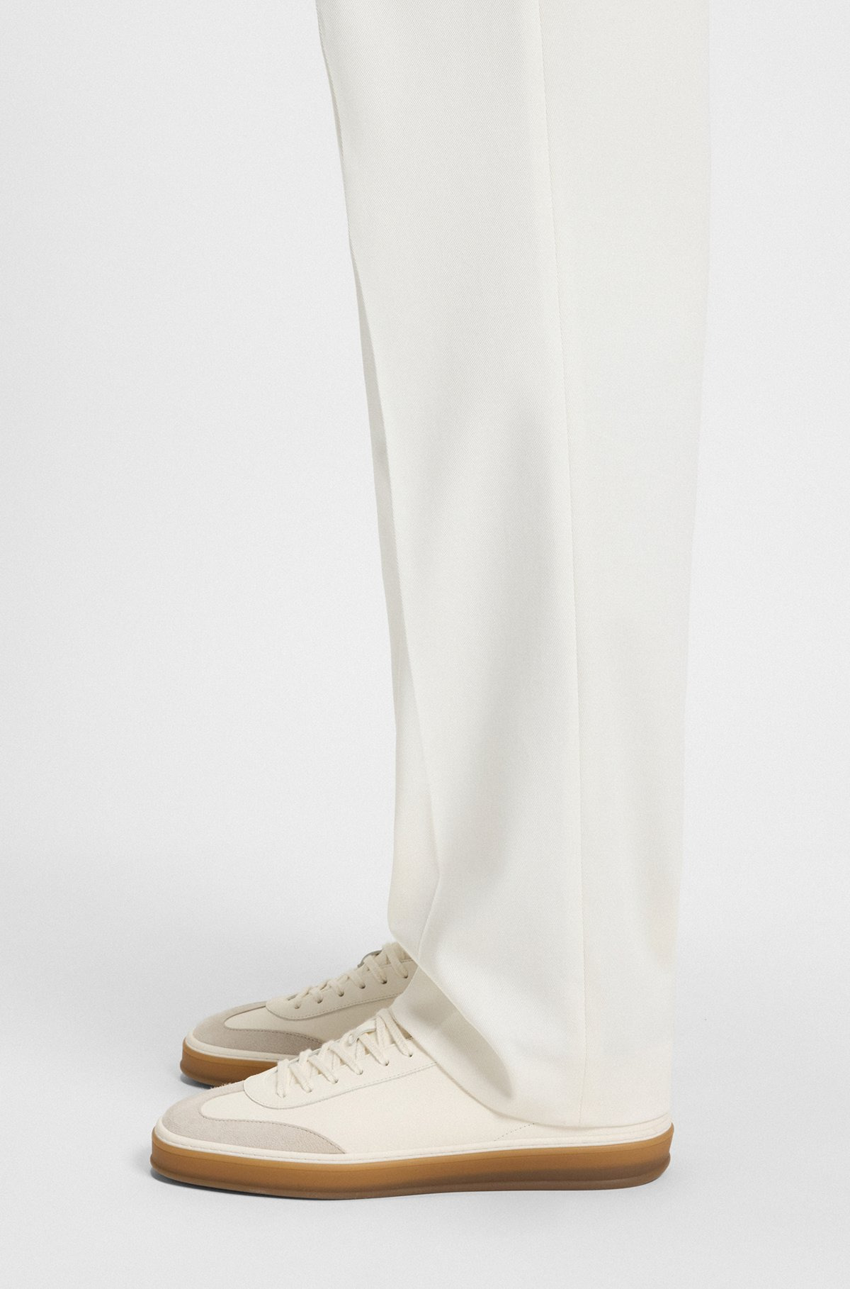 BECKHAM X BOSS LEATHER TRAINERS WITH SUEDE TRIMS - 7