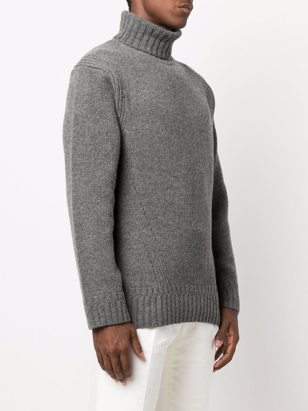 chunky roll-neck knitted jumper - 3