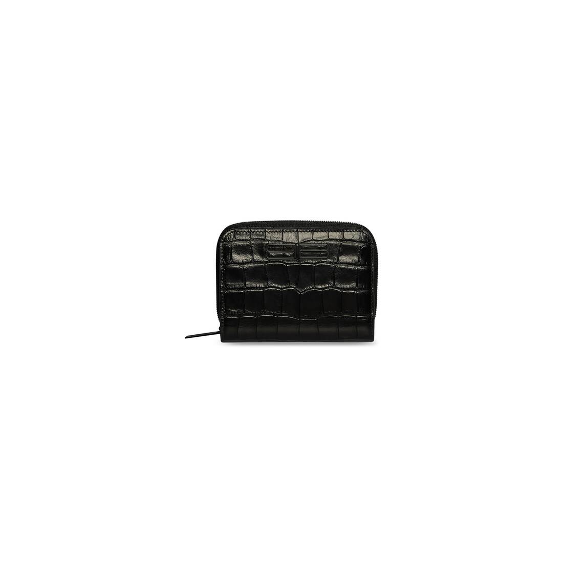 Women's Gossip Bifold Compact Wallet Crocodile Embossed in Black - 1