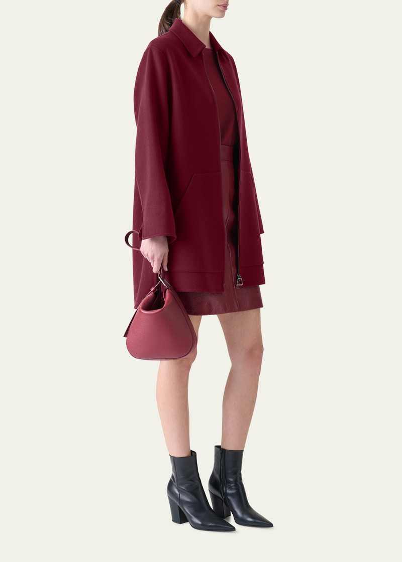 AKRIS Anna Little Leather Hobo Bag outlook