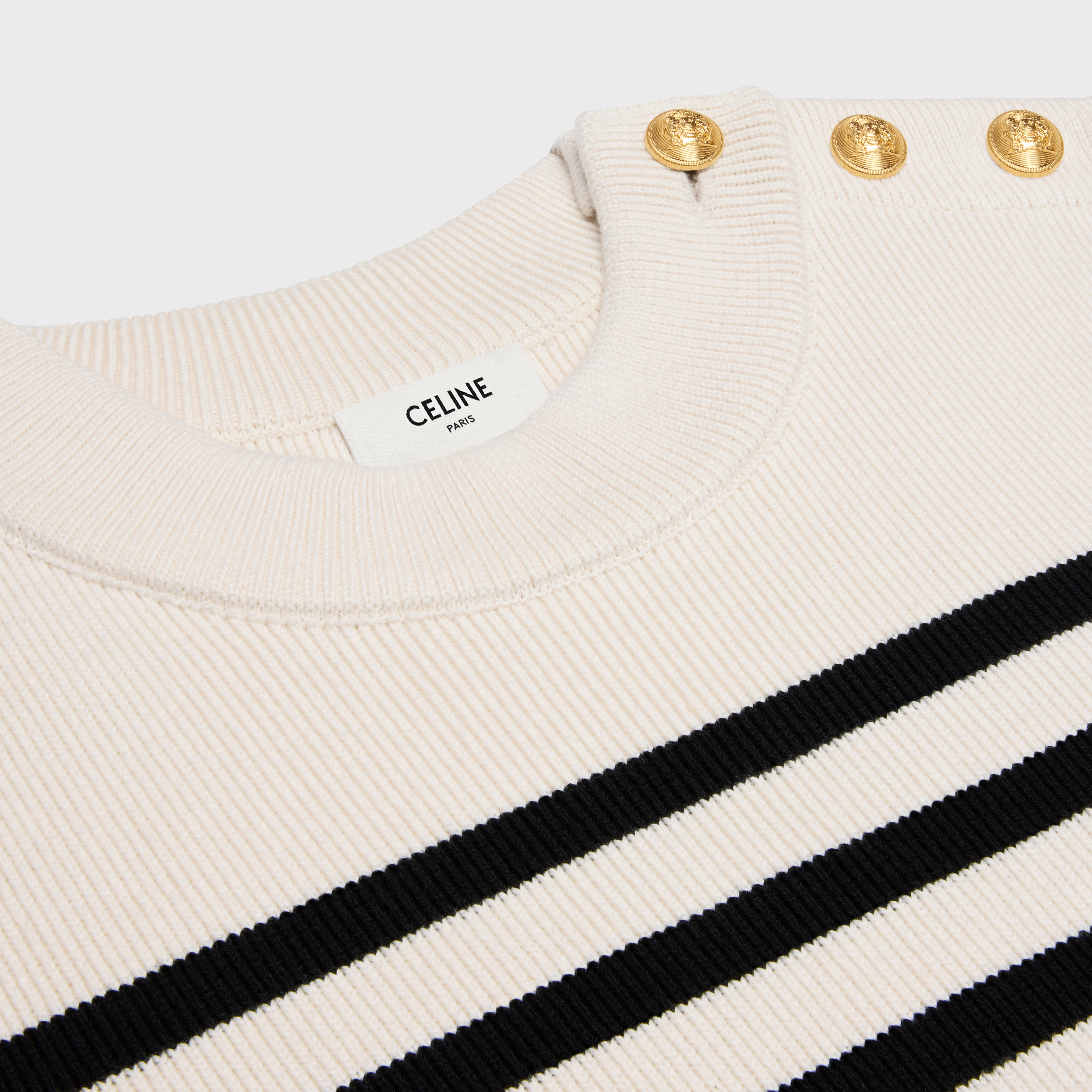 crew neck marinière sweater in cotton - 3