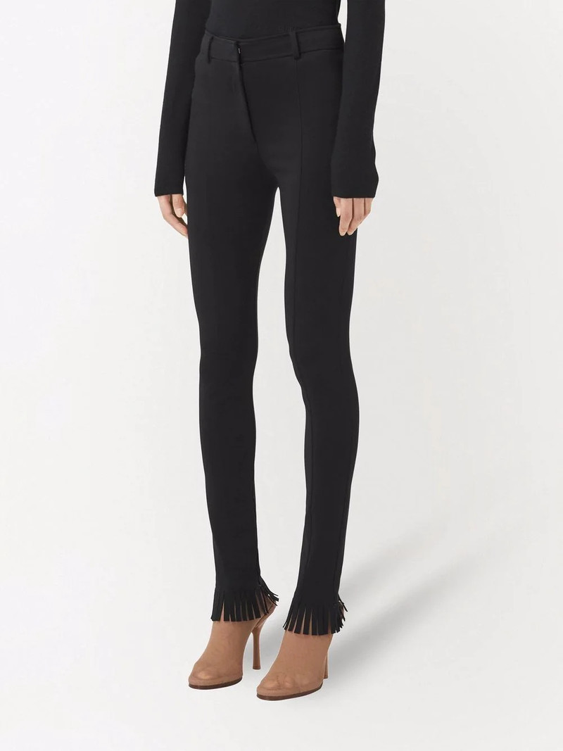 high-waisted fringed-edge leggings 3