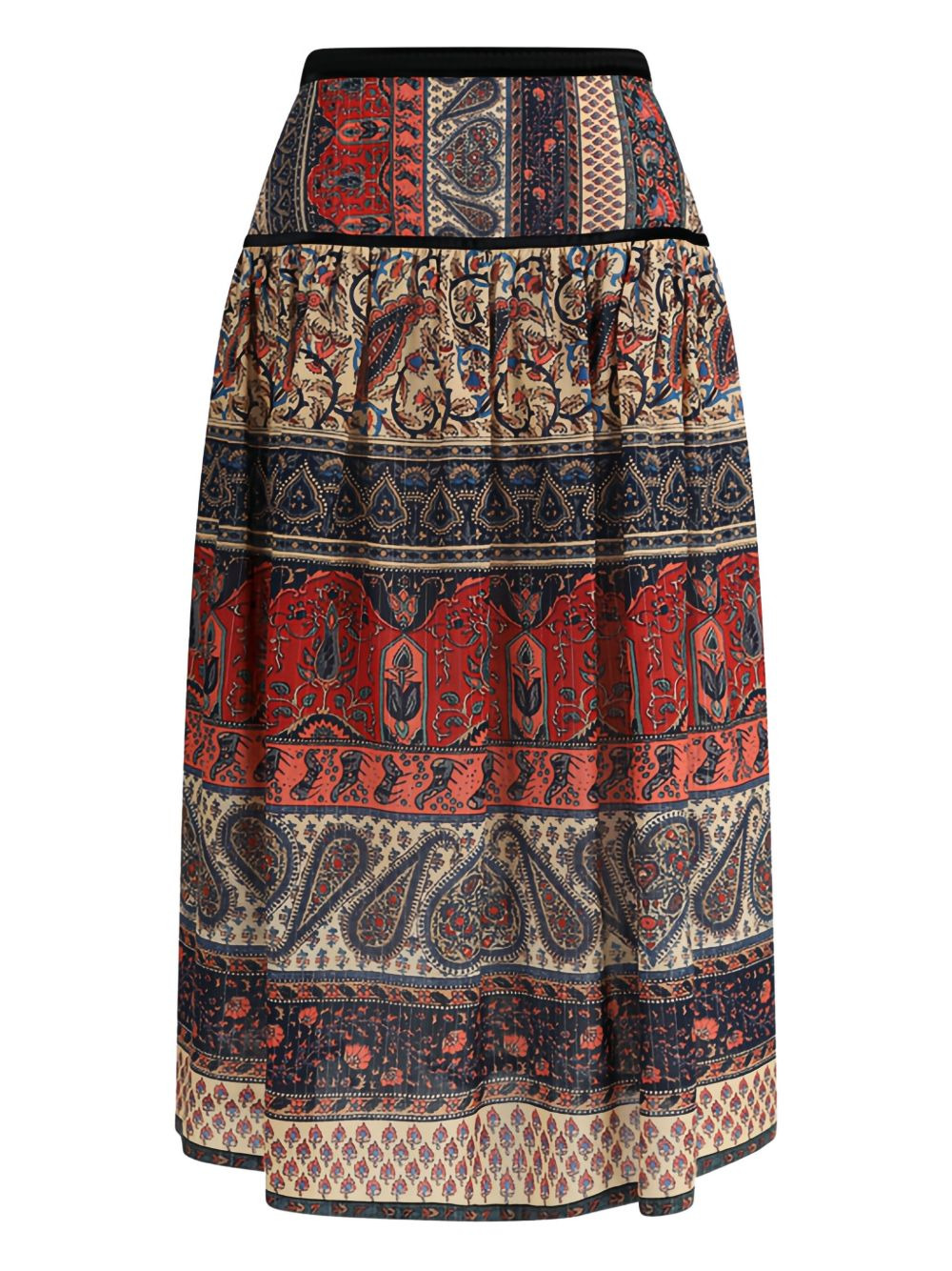 Voyage Imaginaire-print muslin midi skirt - 3