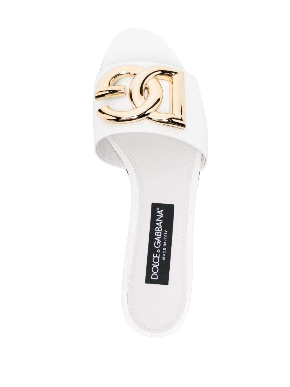 logo-plaque flat sandals - 4