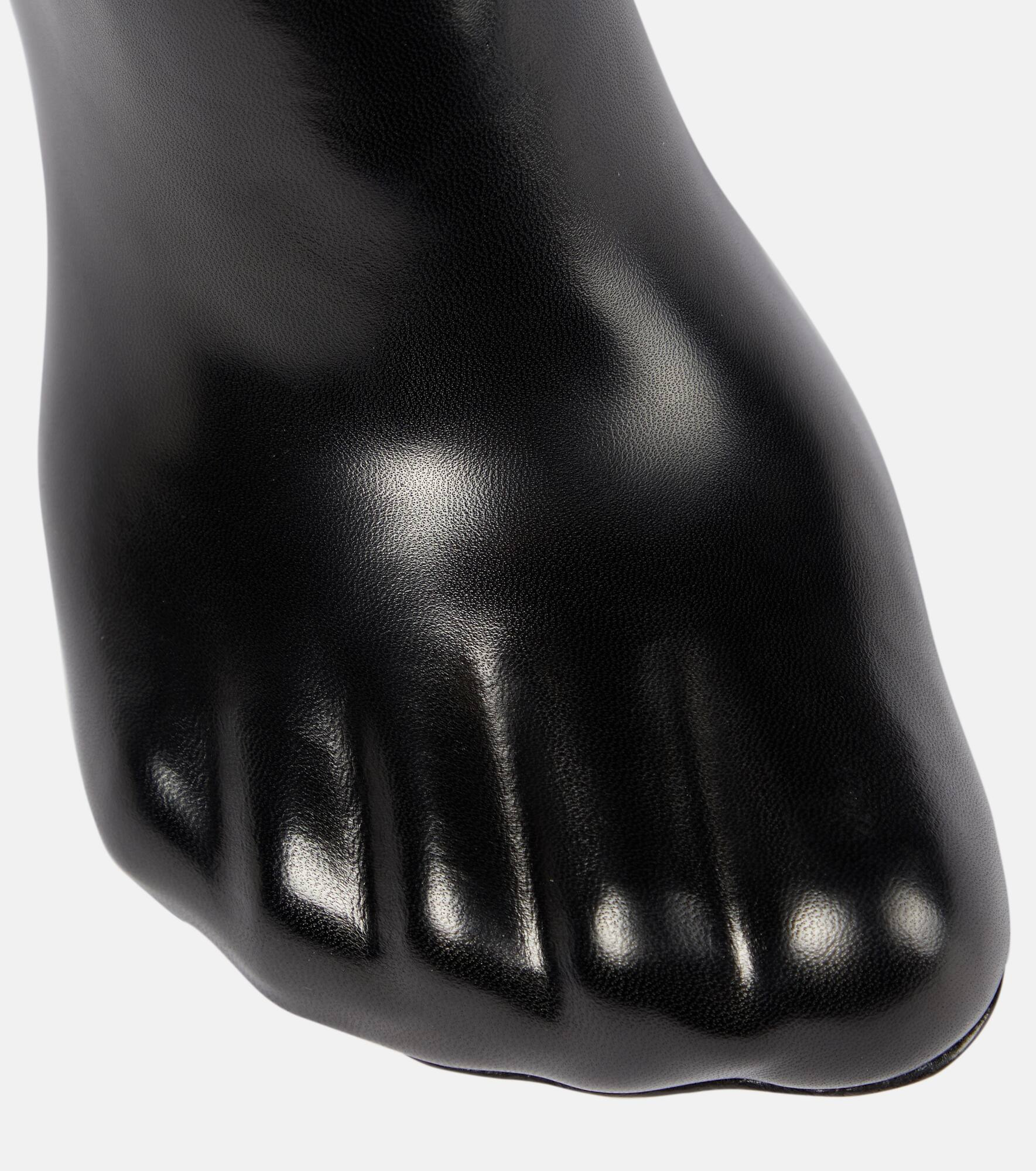 Fetish leather ankle boots - 6