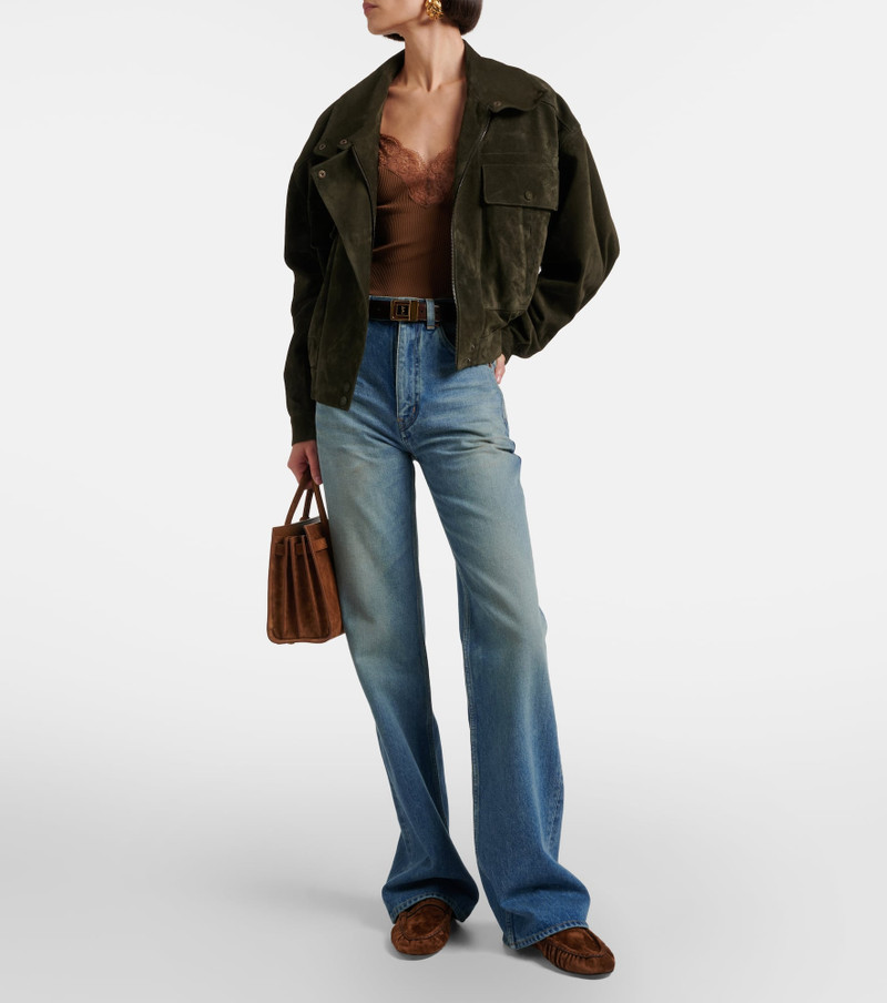 SAINT LAURENT 70's high-rise wide-leg jeans outlook