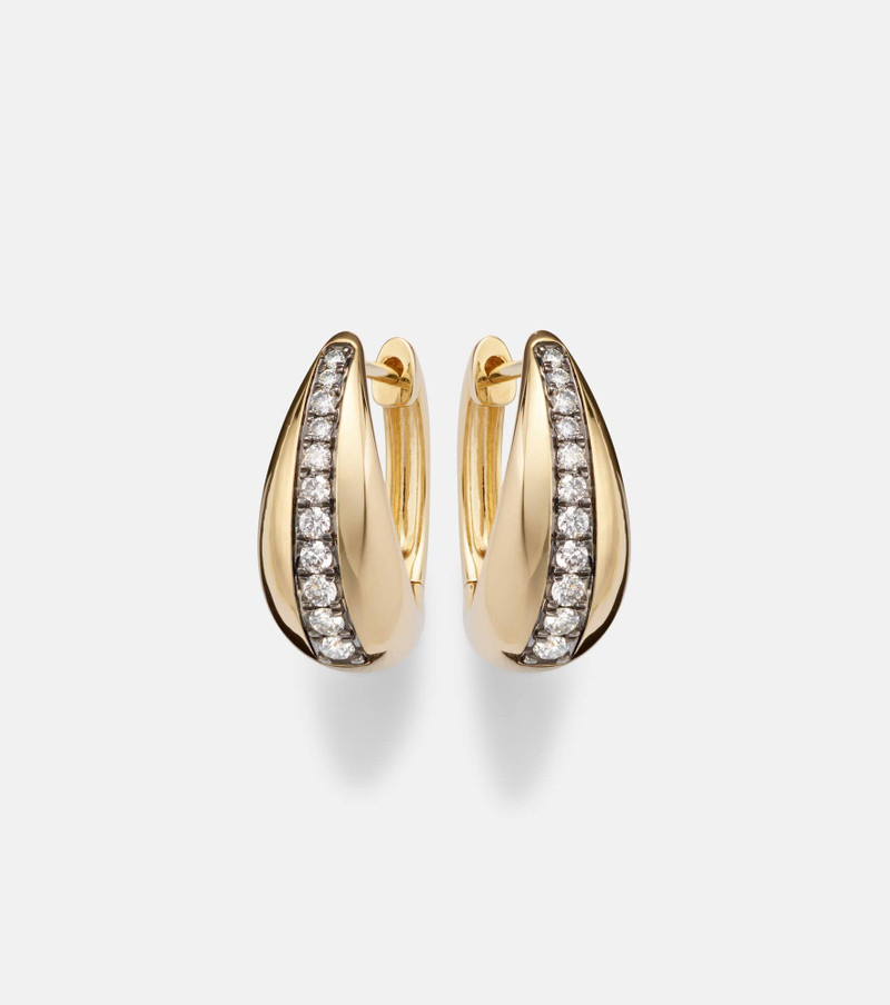 The Night Call 10kt gold earrings with diamonds 1