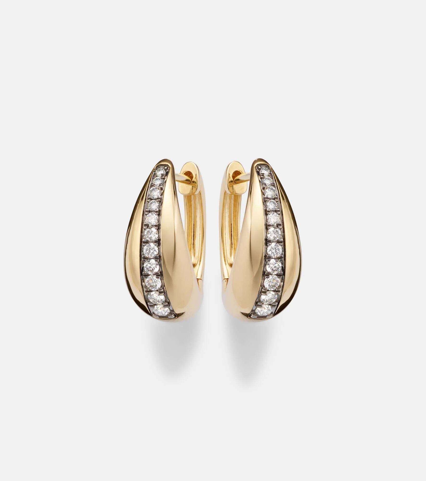 The Night Call 10kt gold earrings with diamonds - 1