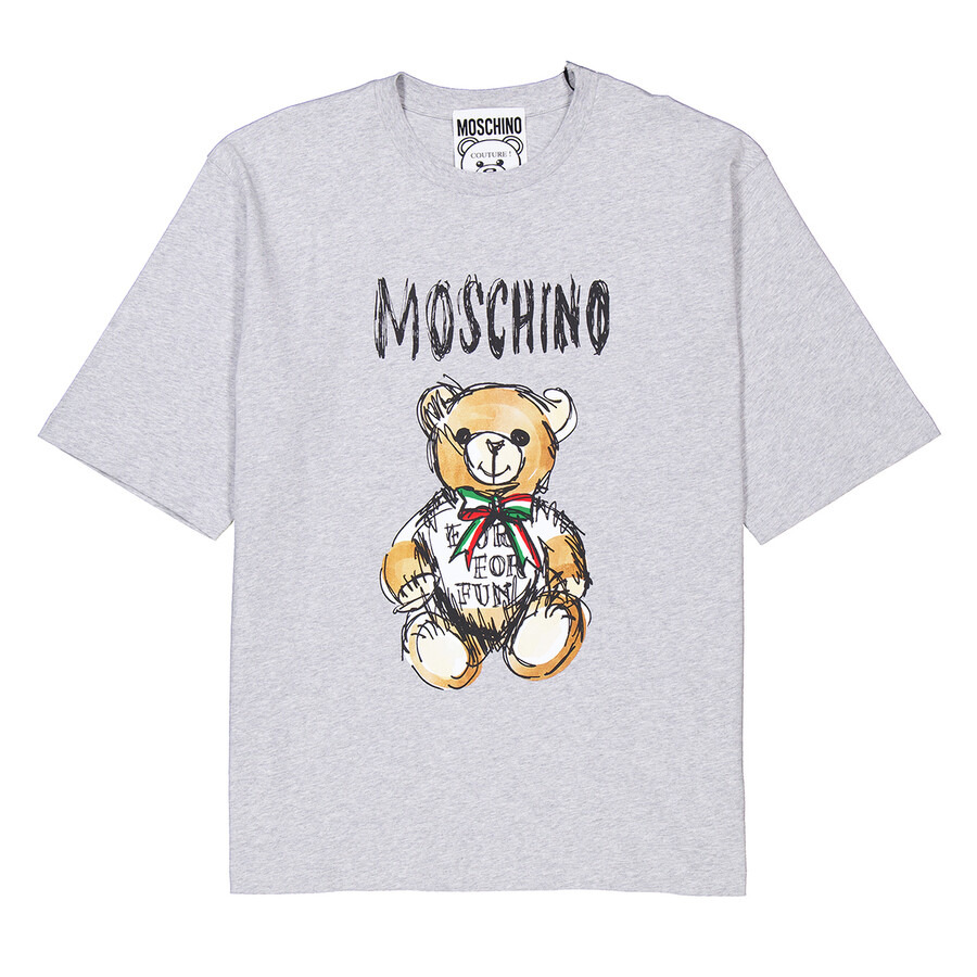 Moschino Teddy Bear Logo Print Cotton T-Shirt - 4