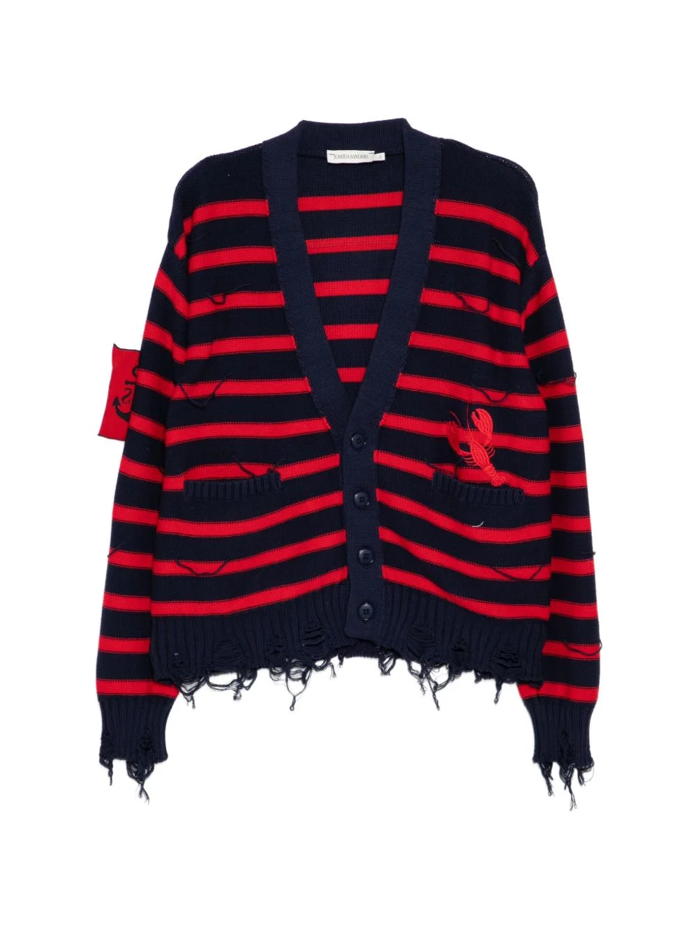 striped lobster cardigan - 1