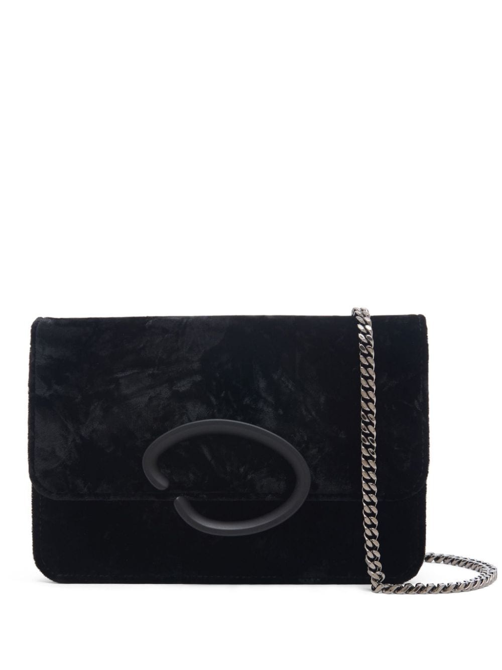 Oscar de la Renta Women's O-Pochette Crushed Velvet Shoulder