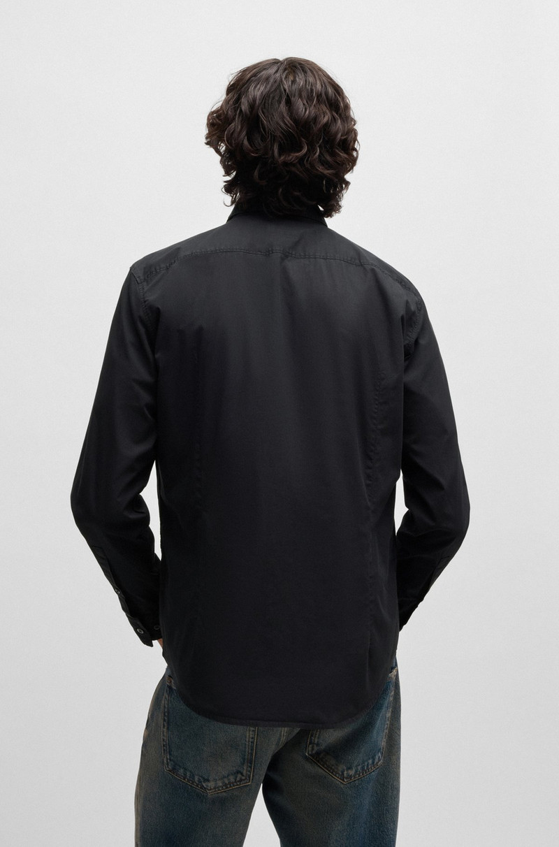 SLIM-FIT SHIRT IN STRETCH-COTTON CANVAS 5