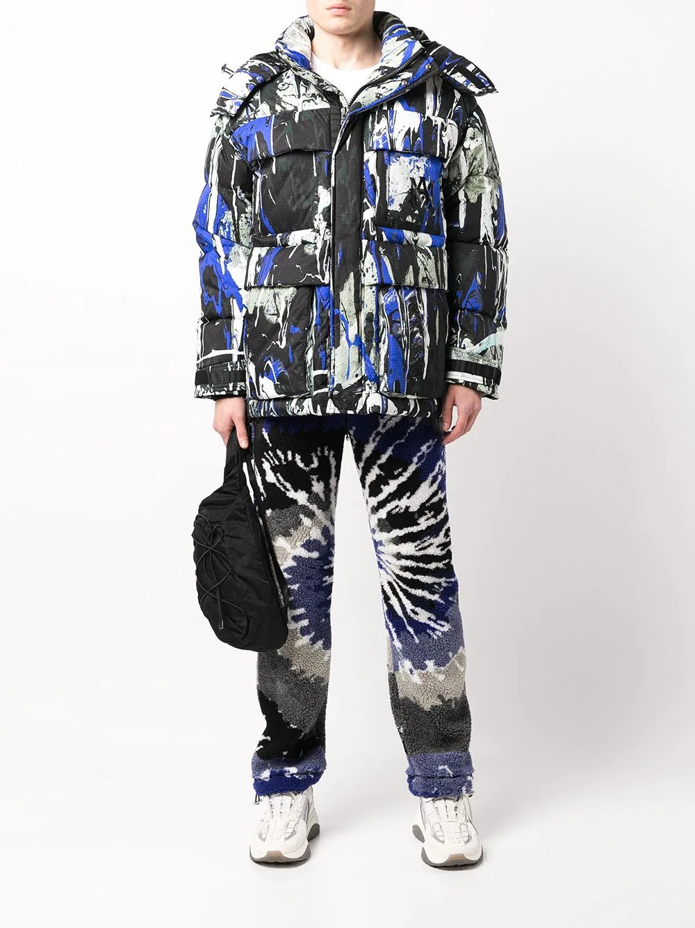 paint-splatter puffer jacket - 2