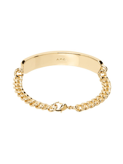 A.P.C. Gold Darwin Chain Bracelet outlook