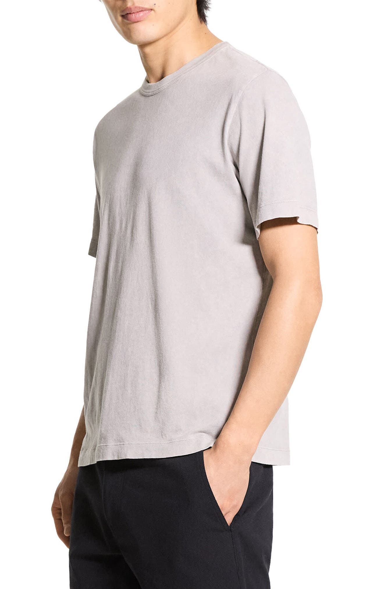 Theory Washed Pima Cotton T-Shirt in Dark Vapor at Nordstrom - 3