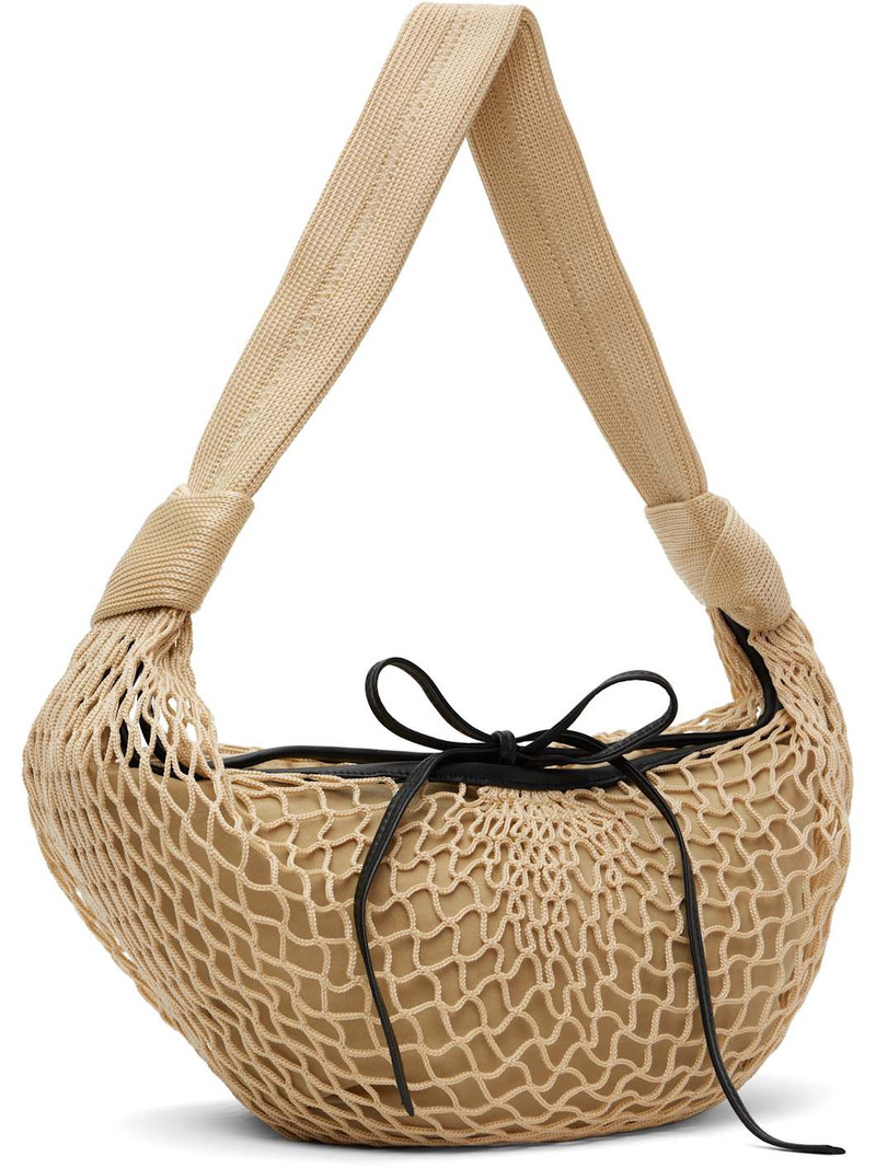 Lemaire Beige Fortune Croissant Filt Bag outlook