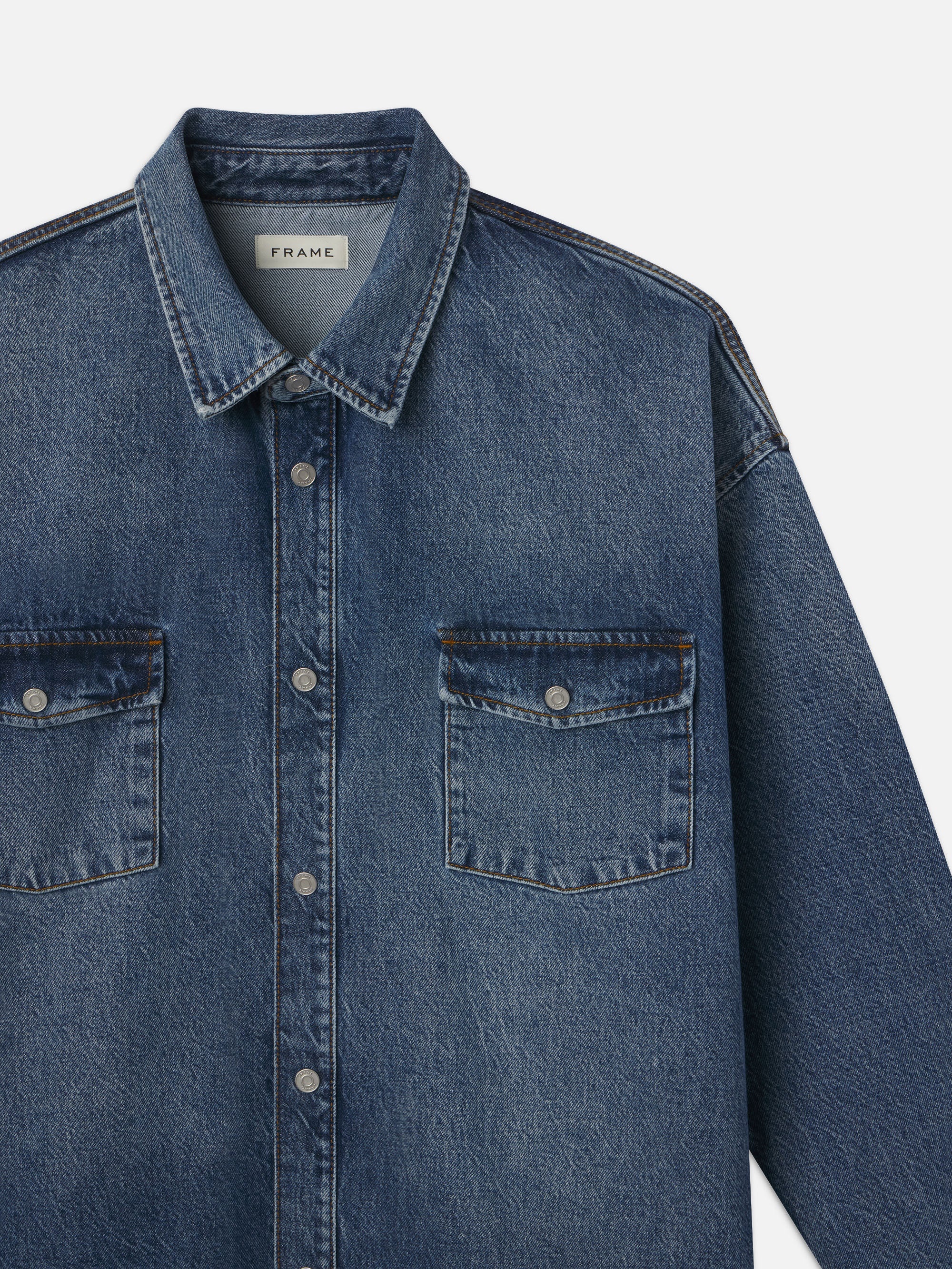 Relaxed Denim Shirt in Briset - 3