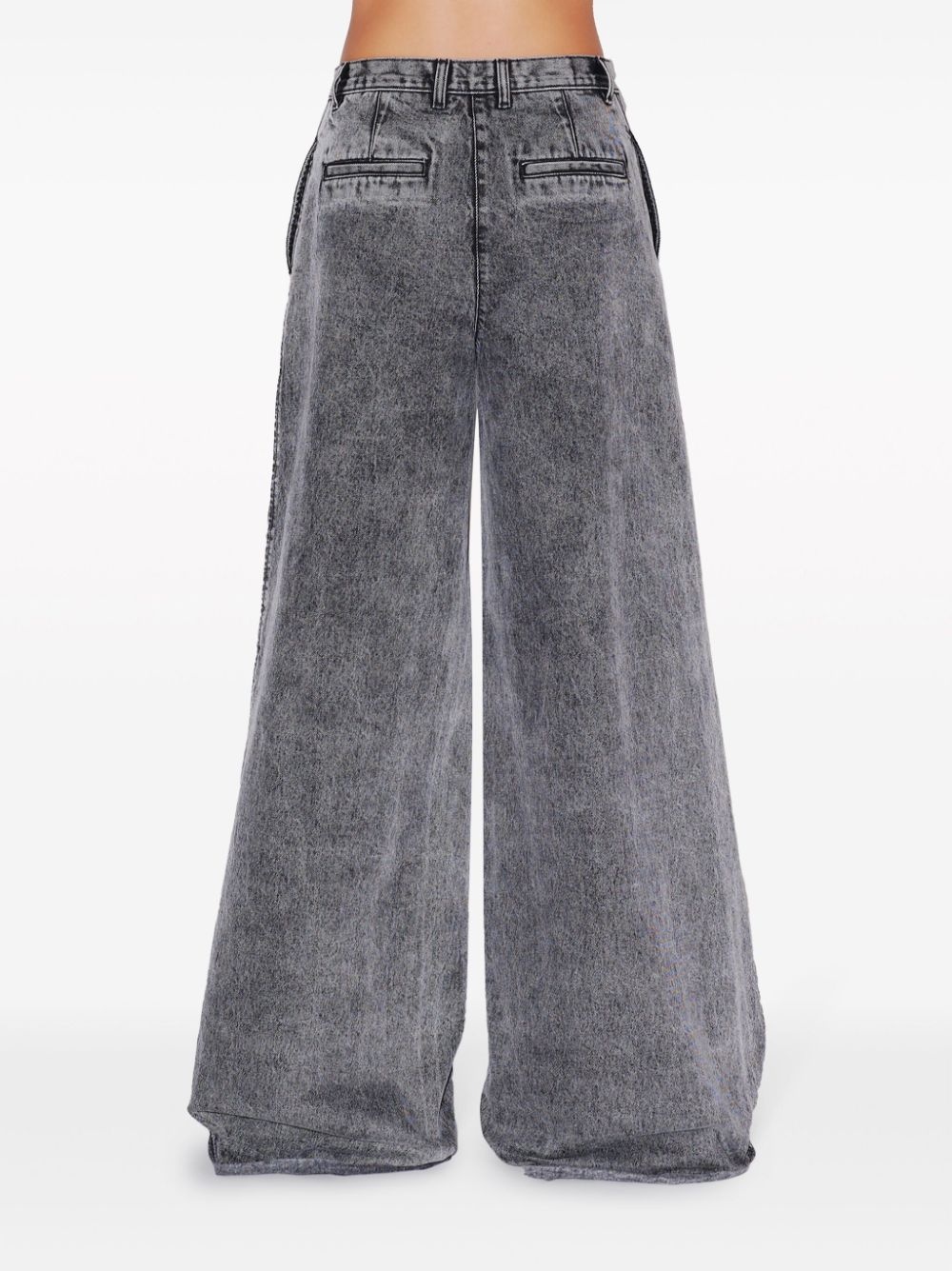 acid-wash wide-leg jeans - 4