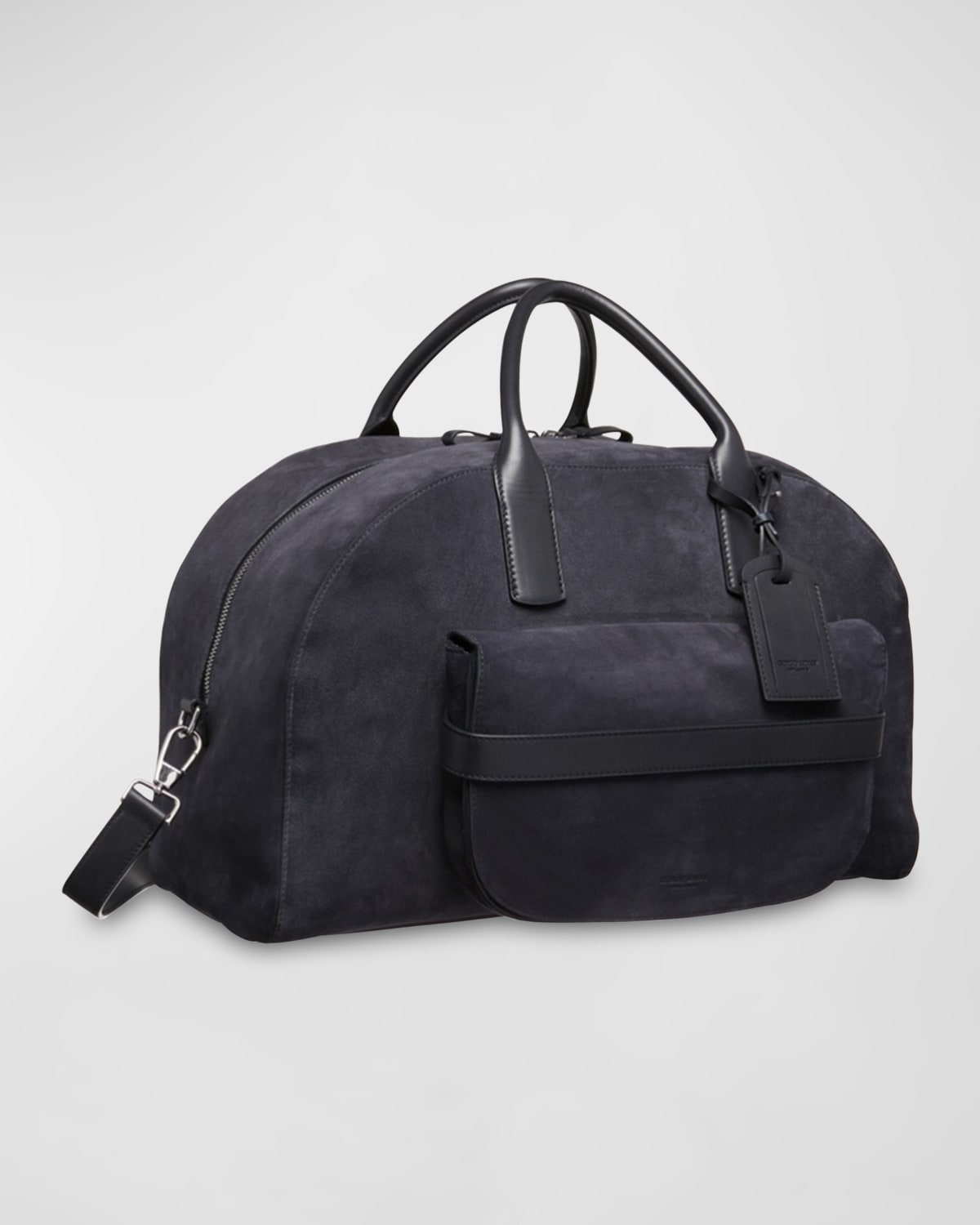 Men's Suede and Leather Duffel Bag - 2