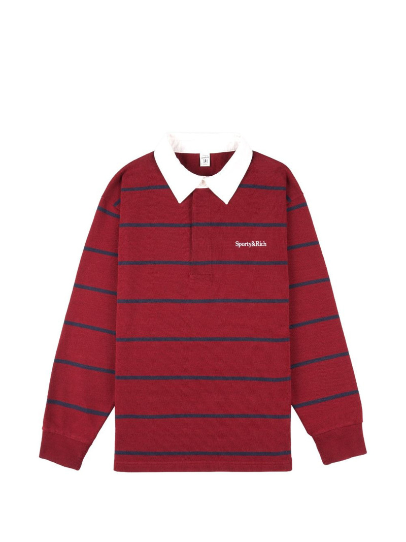 striped long-sleeve polo shirt 1